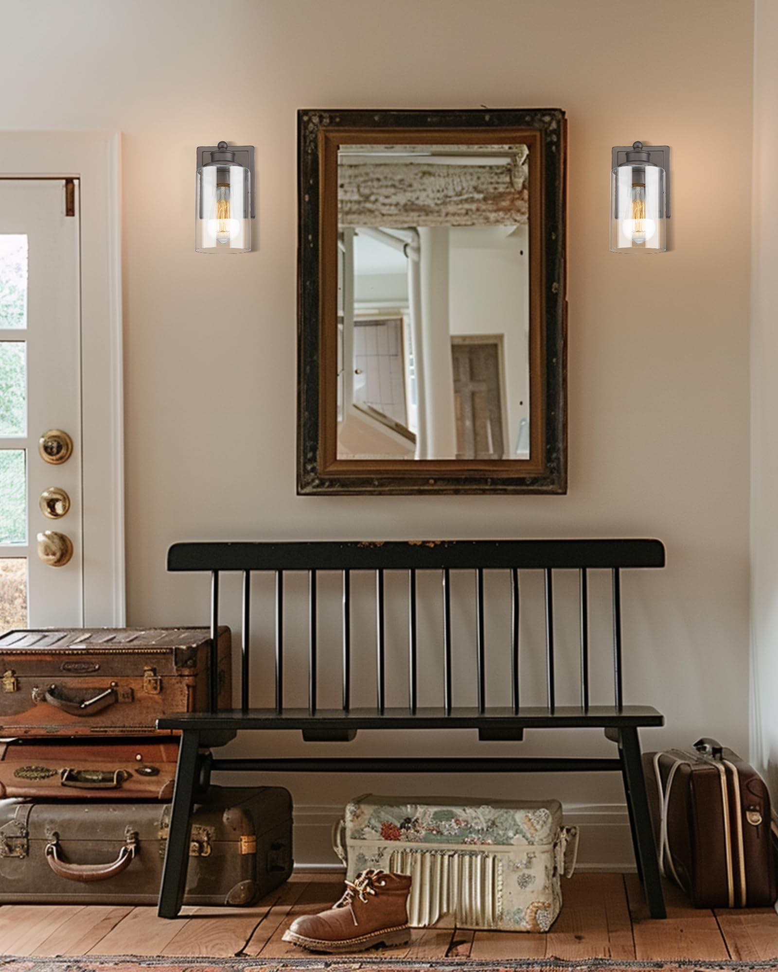 Bathroom Vanity Light  Hwh 1 Light Wall Sconce Lamp Over Mirror  Farmhouse Wall Vanity Lighting In Oil-Rubbed Bronze Finish  5Hlt63B Orb