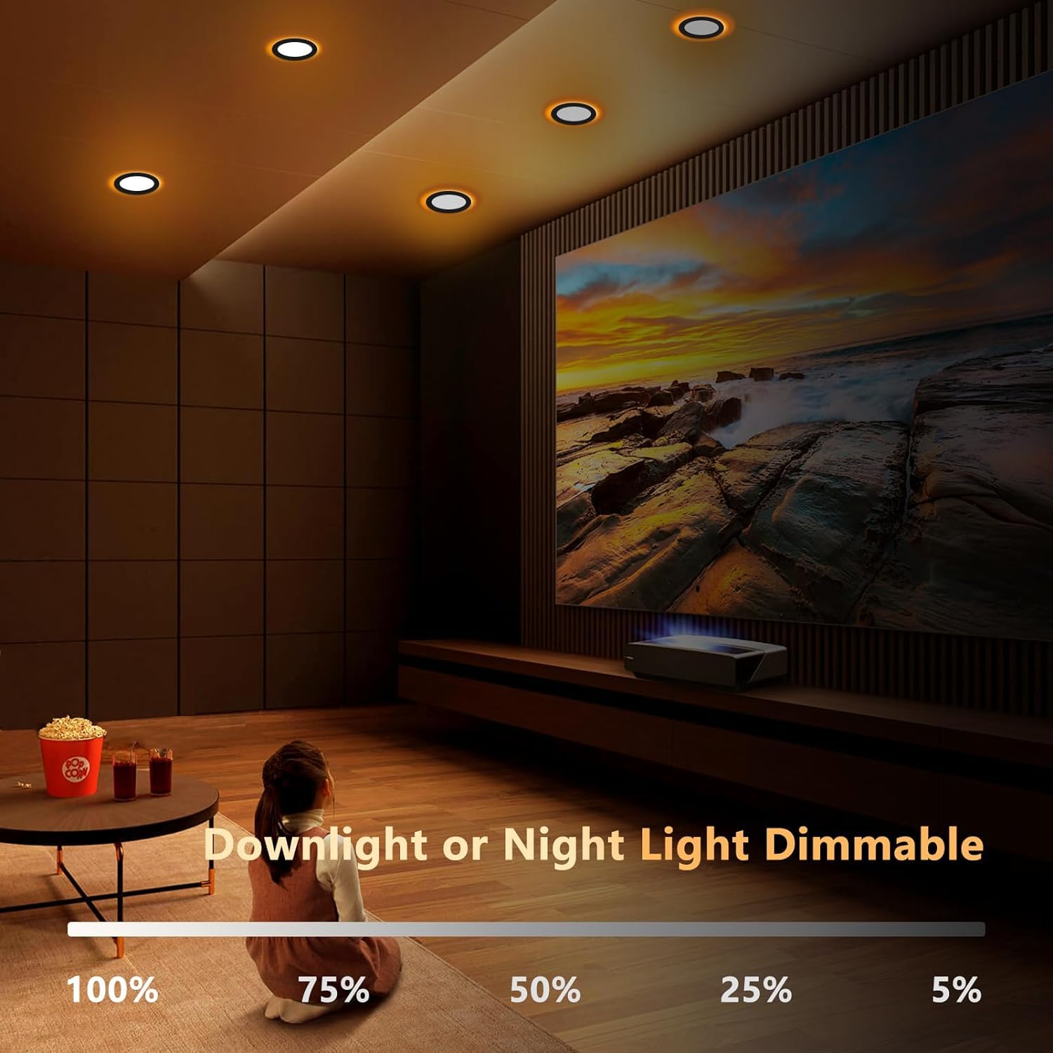 Cycevsun Black Recessed Lights 6 Inch With Night Light 16 Pack, Dimmable & 5 Color Selectable, Canless Ultra Thin Wafer Downligh