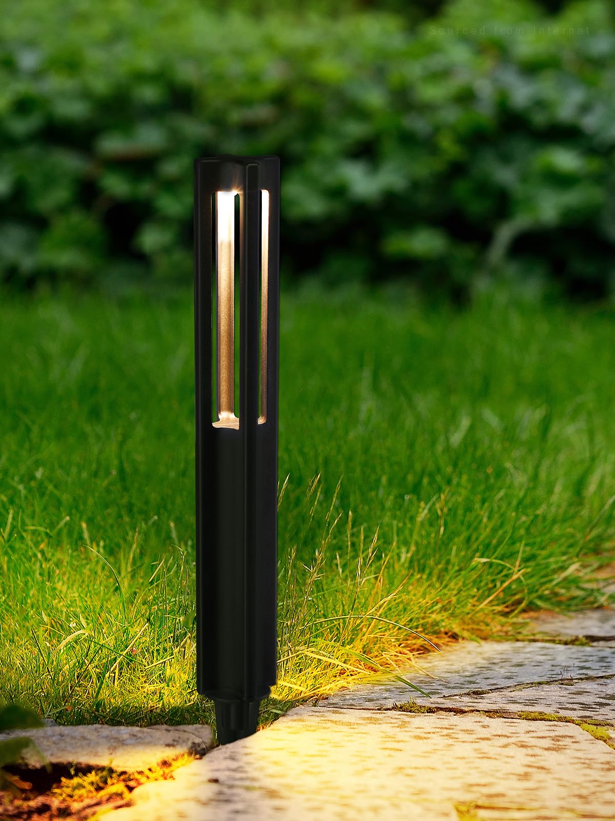 LEONLITE LED Bollard Path Lights, 3W Outdoor Landscape Lighting, Aluminum, Warm White 3000K, IP65 Waterproof, Model 51989, Pack of 10