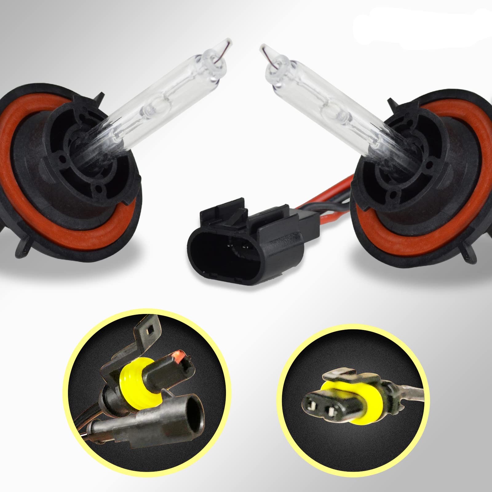 Innovited HID Xenon H13 9008 Replacement Bulbs - Low Beam Only, 3000K Golden Yellow, 1 Pair