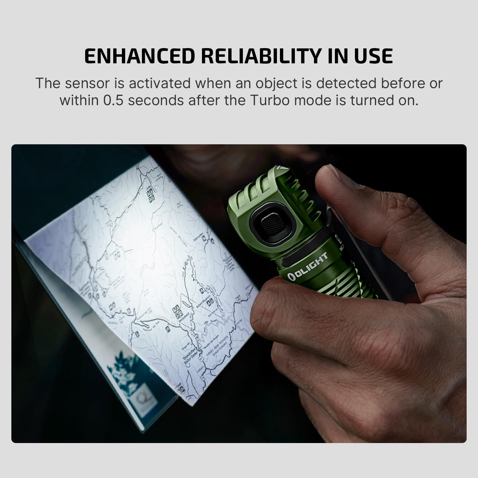 OLIGHT Perun 3 Rechargeable Headlamp - 3000 Lumens LED, Waterproof, OD Green, Model C4-OD97-BX4W, Ideal for Camping & Hiking
