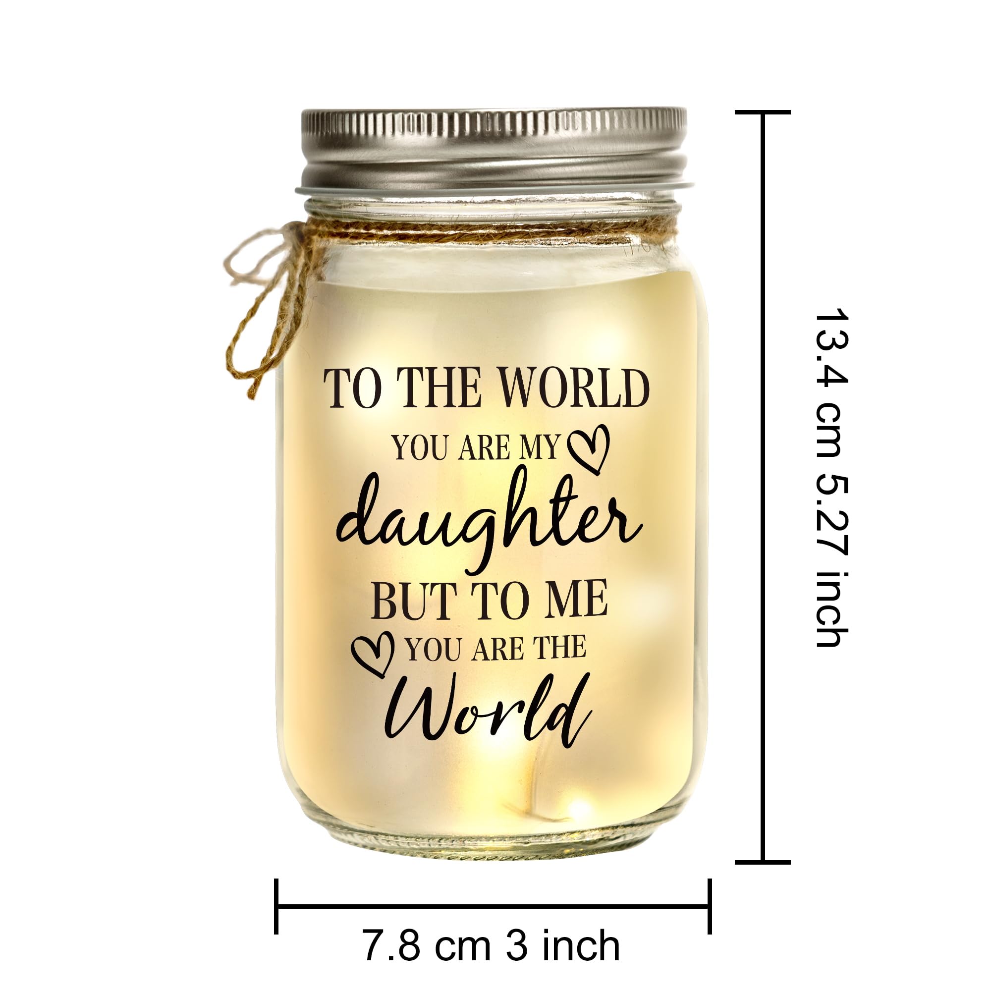 Kenon Mason Jar Night Light For Daughter - Personalized Home Decor Gift - Model Mjnl - Ideal For MotherS Day, Birthdays, And Graduations