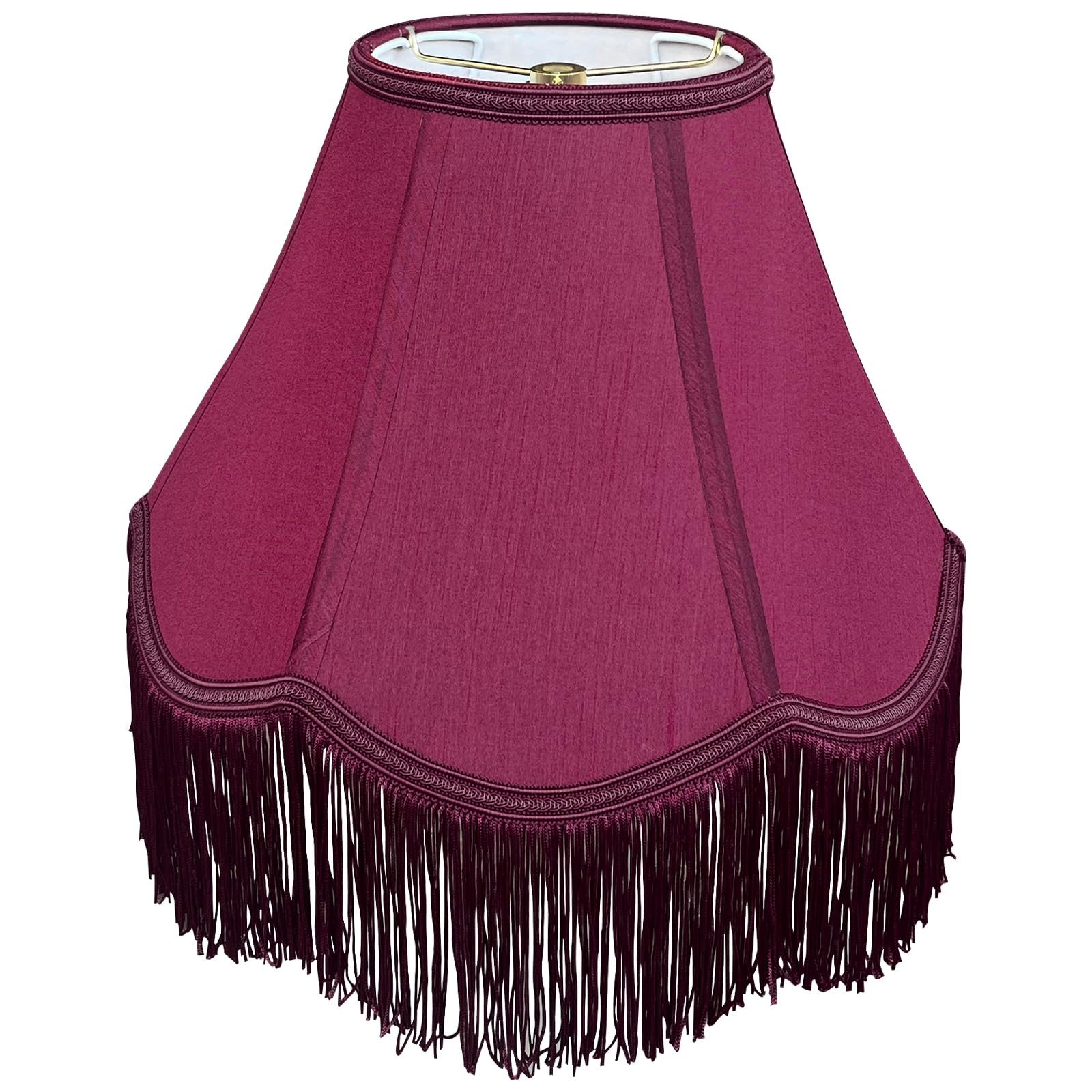TOOTOO STAR Victorian fringe lamp shade,6x13x9.25(Spider) red vintage Replacement Lamp Shades for Table and Floor Lamps, Easy As