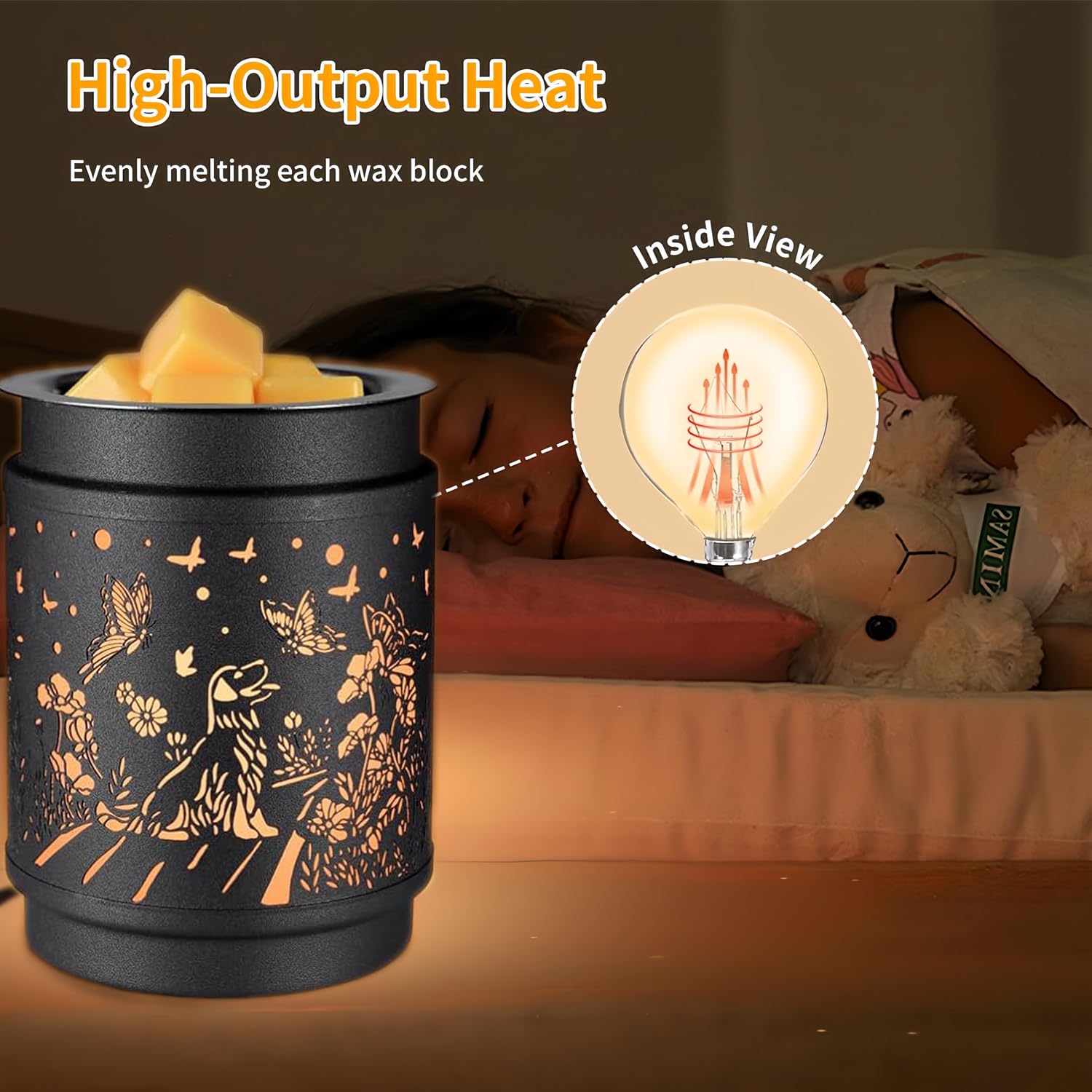 40W Light Bulbs,Wax Warmer Bulbs,E12 Candelabra Base 120 Volt Round Light Bulbs For Full Size Scentsy Warmer ,Wax Melt Warmer,Chandelier Table Lamp Wall Sconces ,Soft Warm White,G50/120V,6 Packs