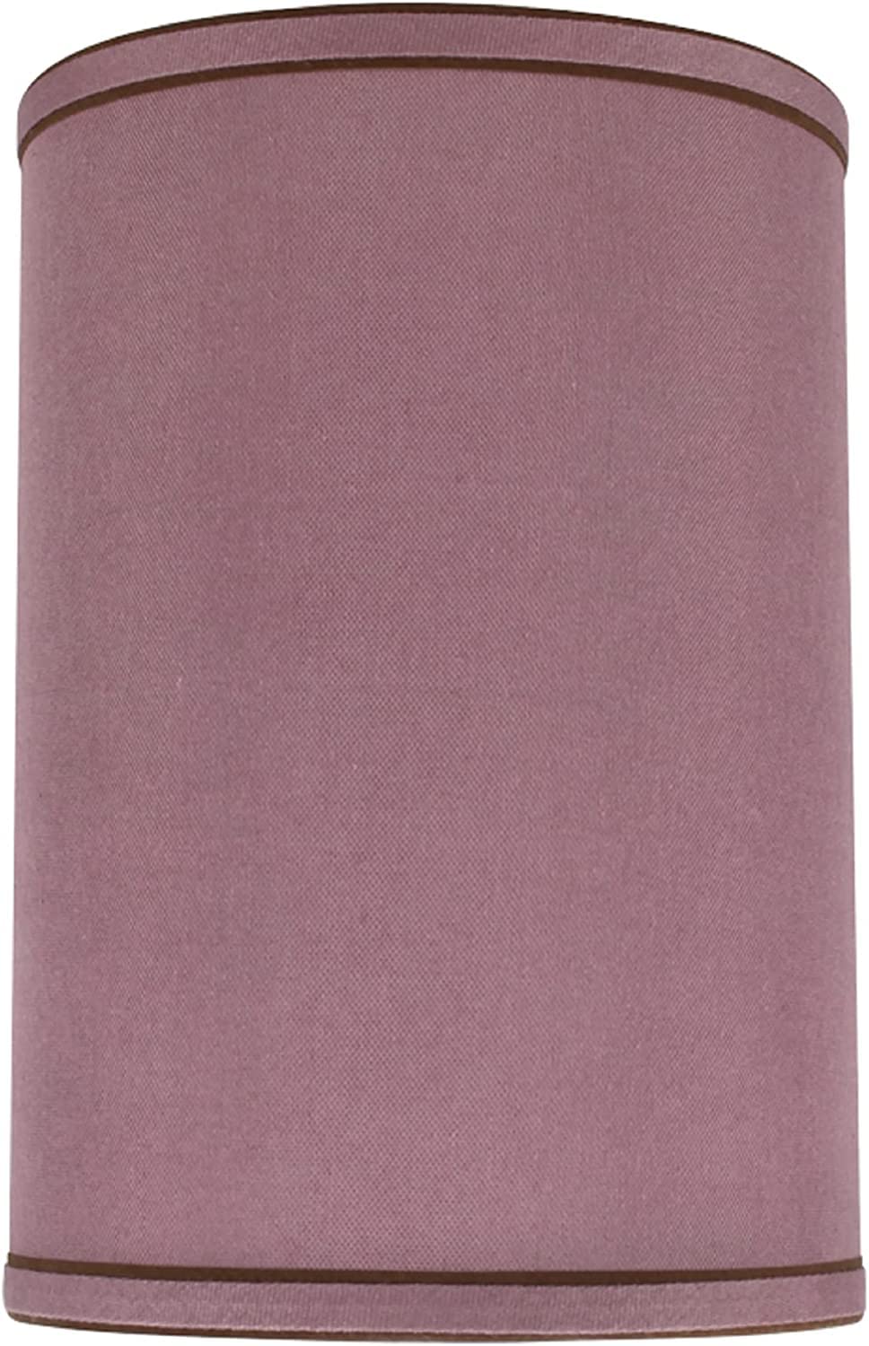 Aspen Creative 31020A Transitional Hardback Drum (Cylinder) Shape Spider Construction Lamp Shade In Reddish Purple 8'' Wide (8''