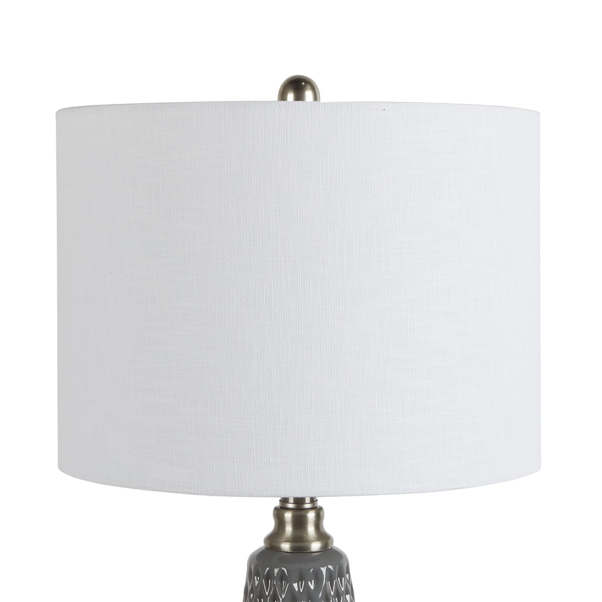 Decor Therapy Jameson Ceramic Table Lamps, Set of 2, 13x13x26.5", Textured, Charcoal, Model MP1629