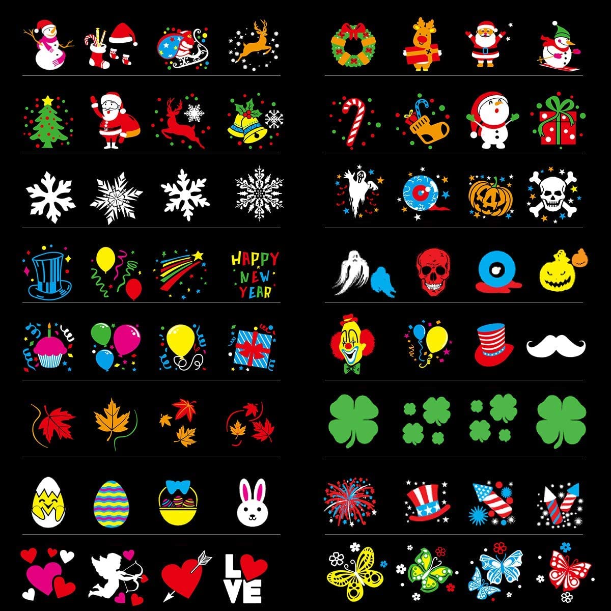 Syslux Holiday Projector Light - Waterproof LED with Remote Control, 16 HD Slides, Black - Perfect for Halloween & Christmas Decorations