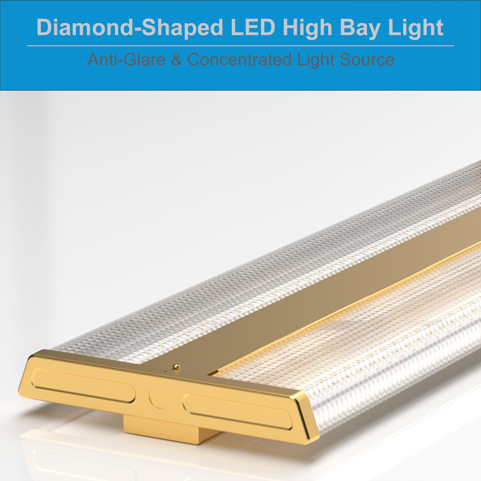 Lightdot 4Ft Led High Bay Shop Light, Gold 100-277V?Driver Equipped?, 265W [Eqv.1000W] 5000K Linear Hanging Light For Warehouse