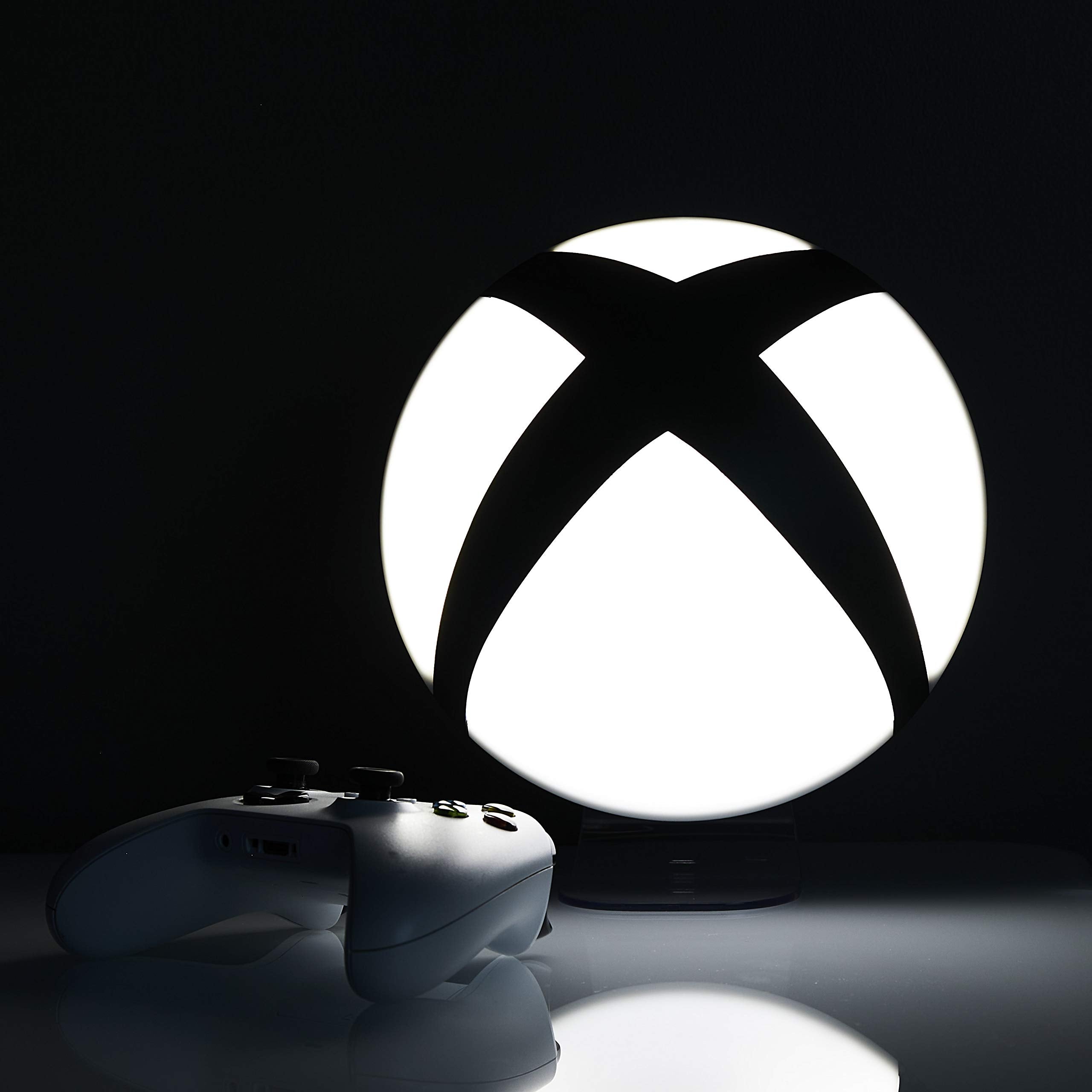 Paladone Xbox Logo Light - Black/White Plastic Game Room Decor - Model PP5686XBTX