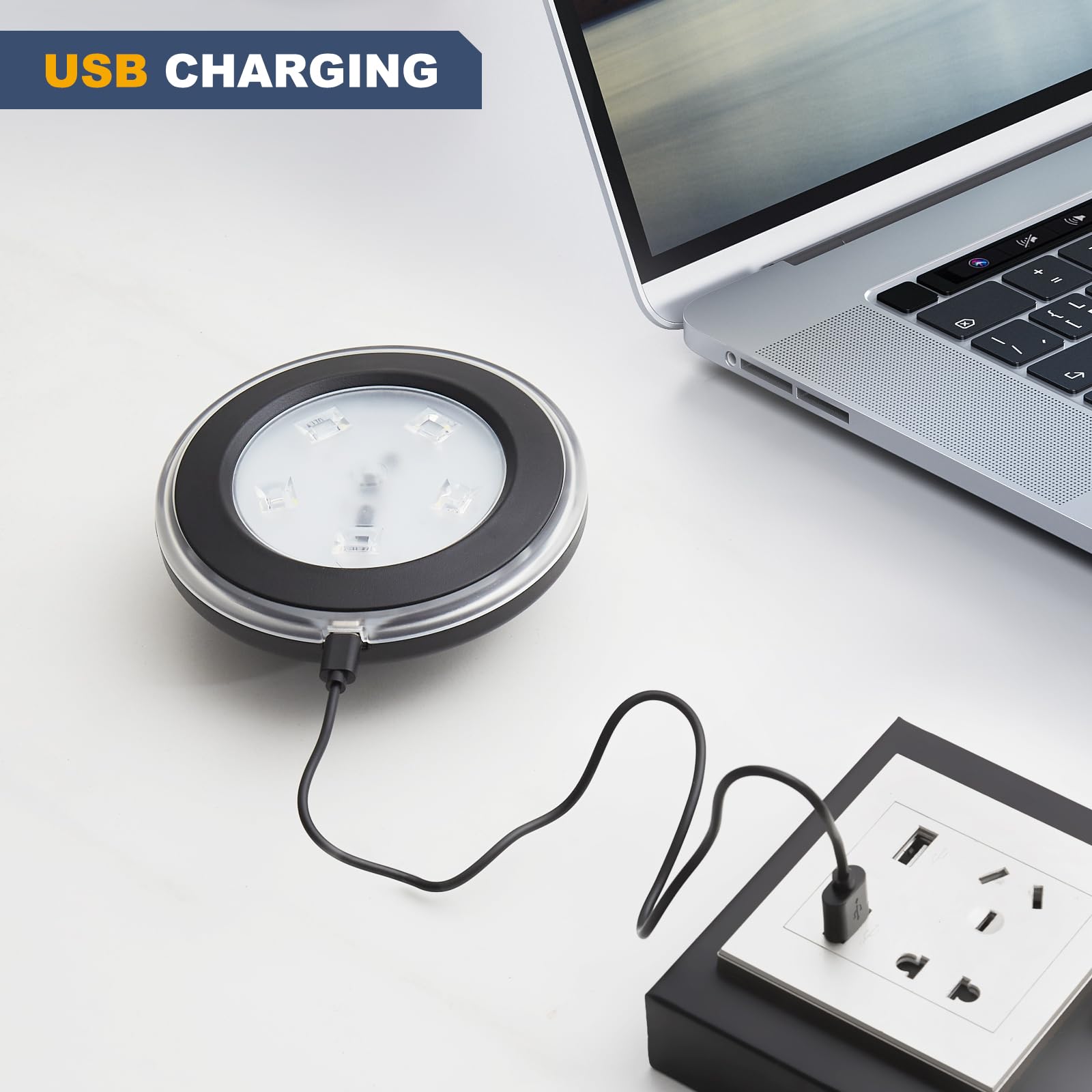 Rechargeable Patio Umbrella Lights with Remote Control, Battery Operated Cantilever Umbrella Light with 3 Brightness, Outdoor LE