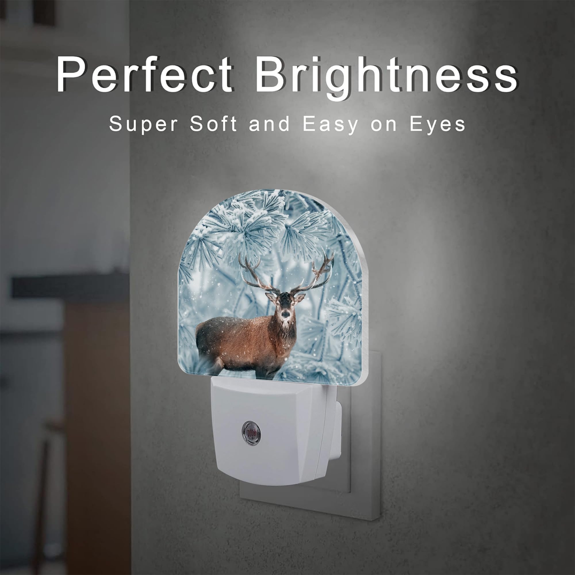 sndheke Night Light Plug-in, Christmas Scenery, Energy Saving, 0.5W, Model SBD04, Color9