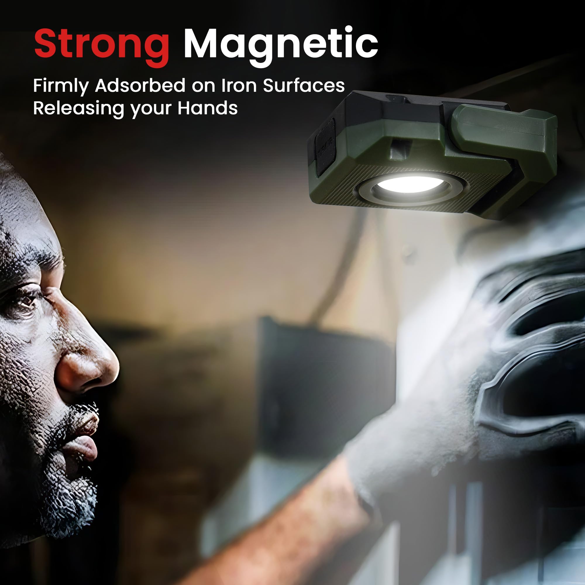 Laimittos Mini Keychain Flashlight Rechargeable Flashlights 500 Lumens Led Magnetic Flashlight With Rotatable Bracket 4 Light Mo