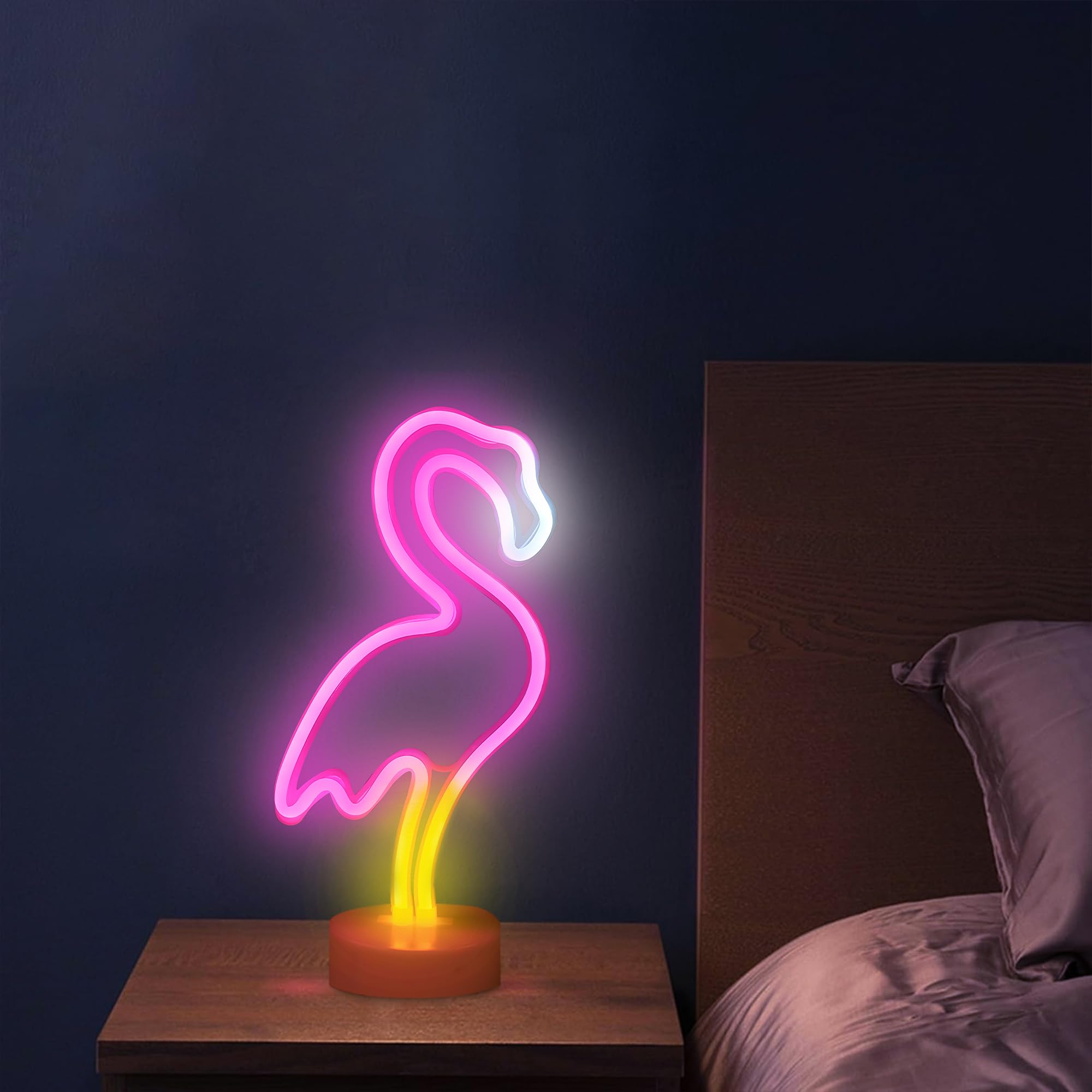Flamingo Neon Signs Led Light Wall Lamp Home Decor Battery/Usb Powered Led Pink Neon Signs Animal Night Light For Bedroom Birthd