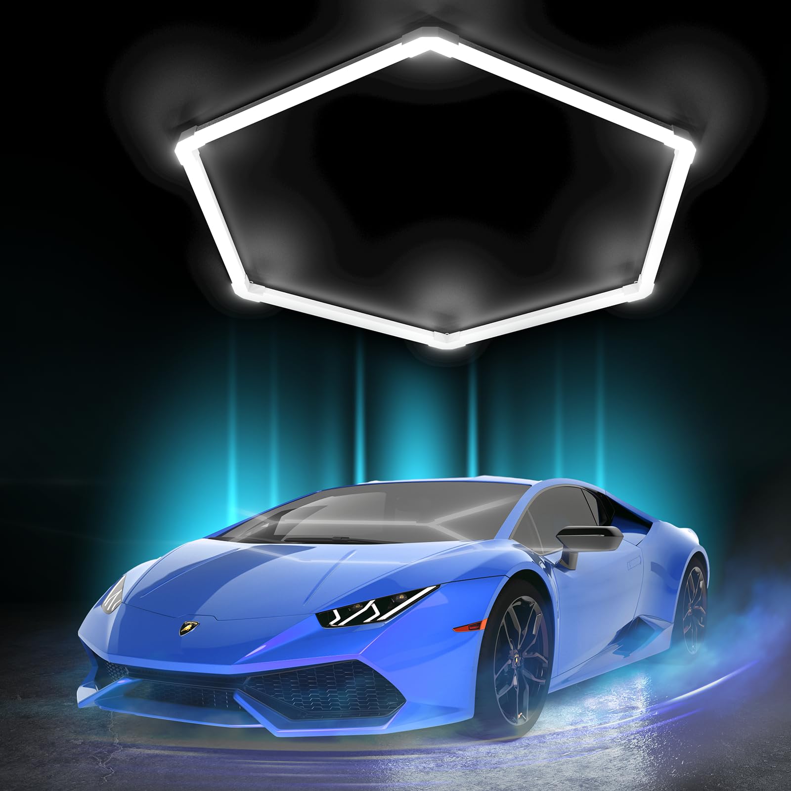 Hexagon Garage Lights 329W 39480LM, 11 Grids LED Garage Hexagon Lights, 6500K Super Bright Honeycomb Lights Ceiling for Garage, 