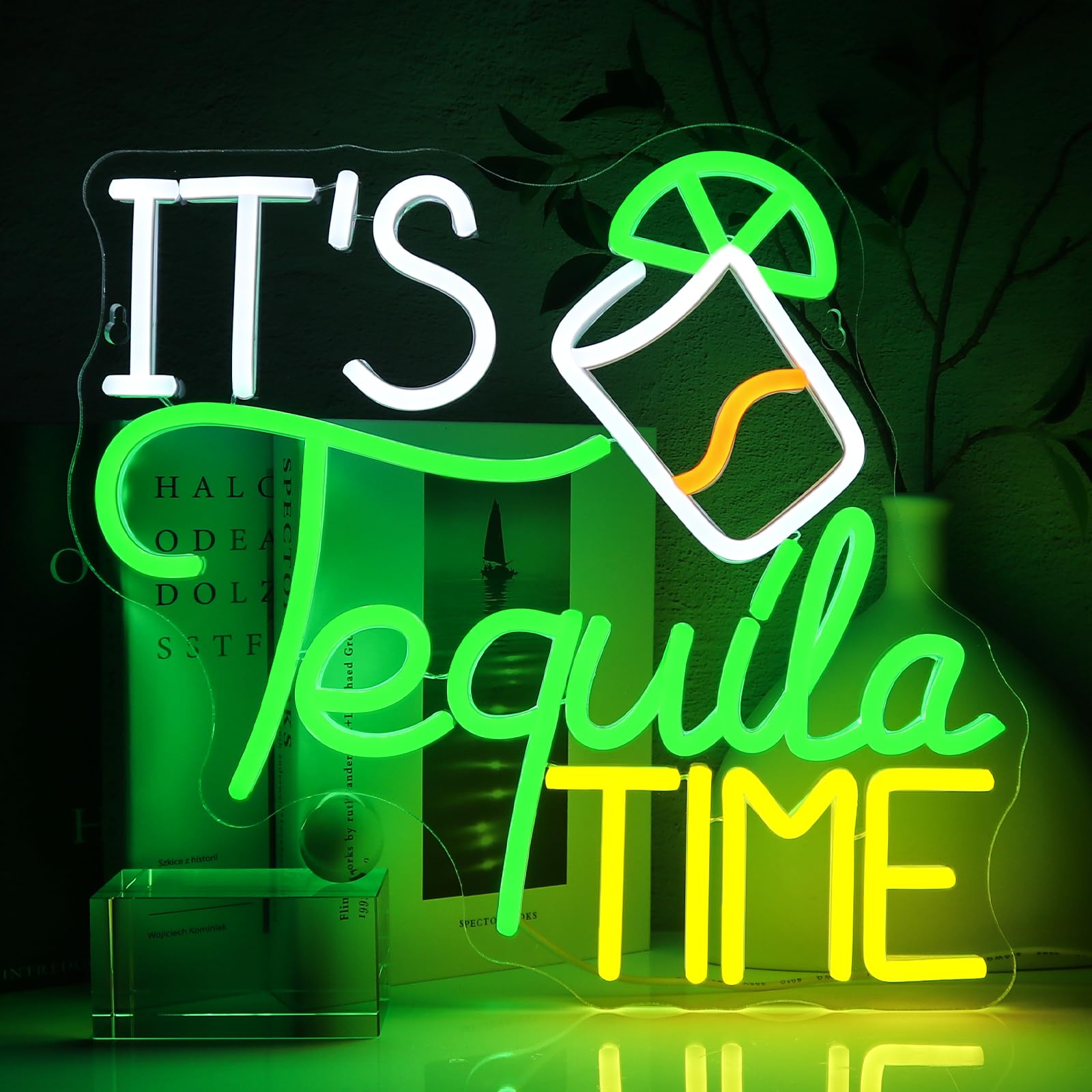 PMCVYH Neon Sign for Wall Decor, USB Dimmable LED Light, 13.98 x 12.8 inches, Multi-colored Acrylic