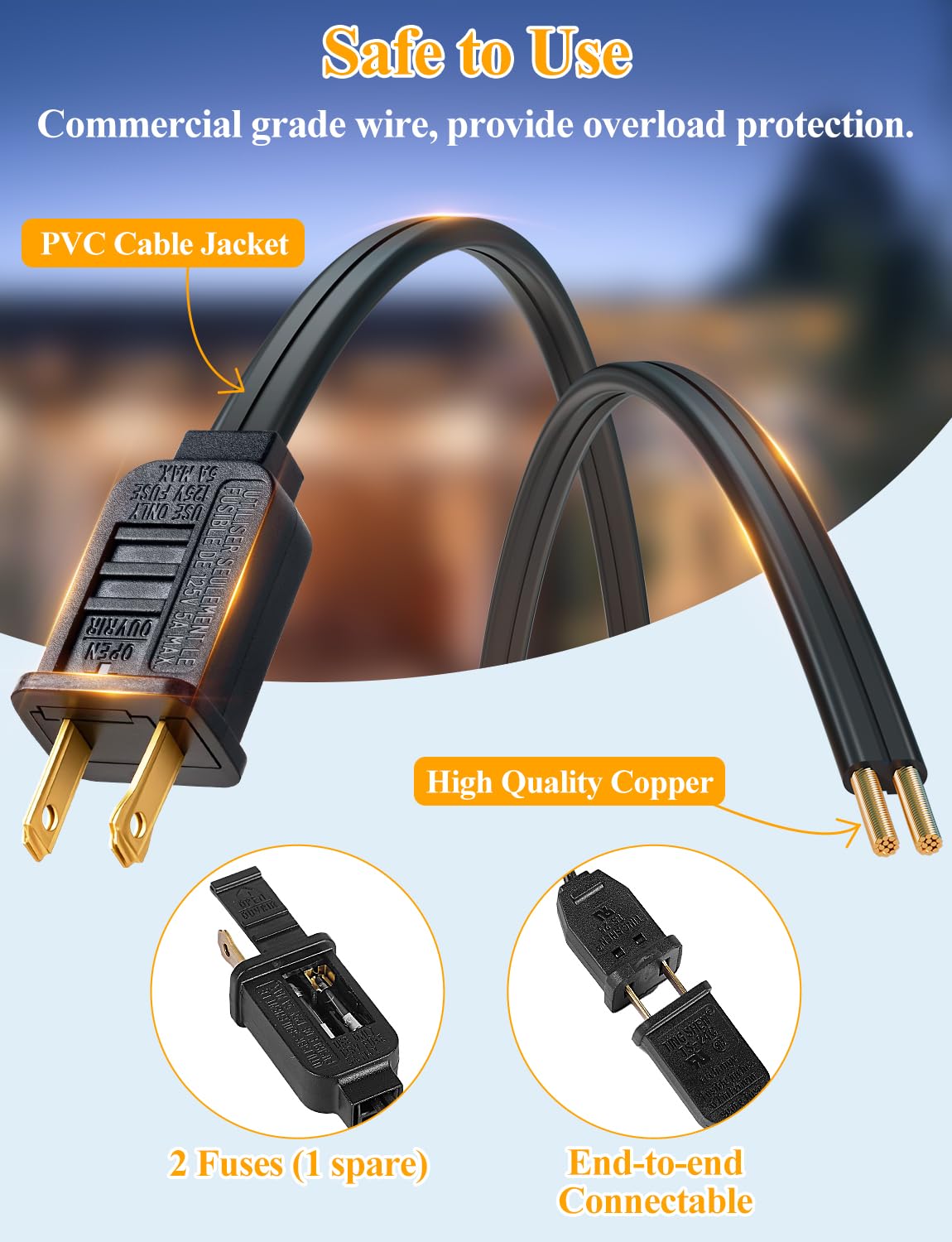 Brightever 25Ft Outdoor String Lights Waterproof, Led Patio Lights With 8+1 Shatterproof S14 Edison Bulbs, String Lights For Out