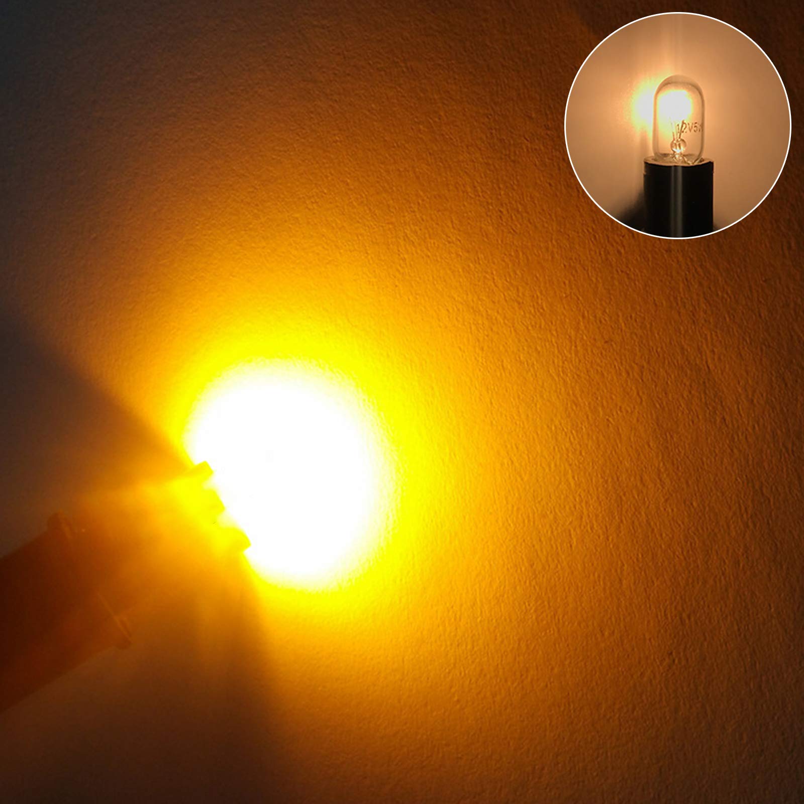 WEIMELTOY 194 LED Car Bulb Amber Yellow 3030 Chipset T10 194 168 W5W 12V License Plate Light 12pcs/pack