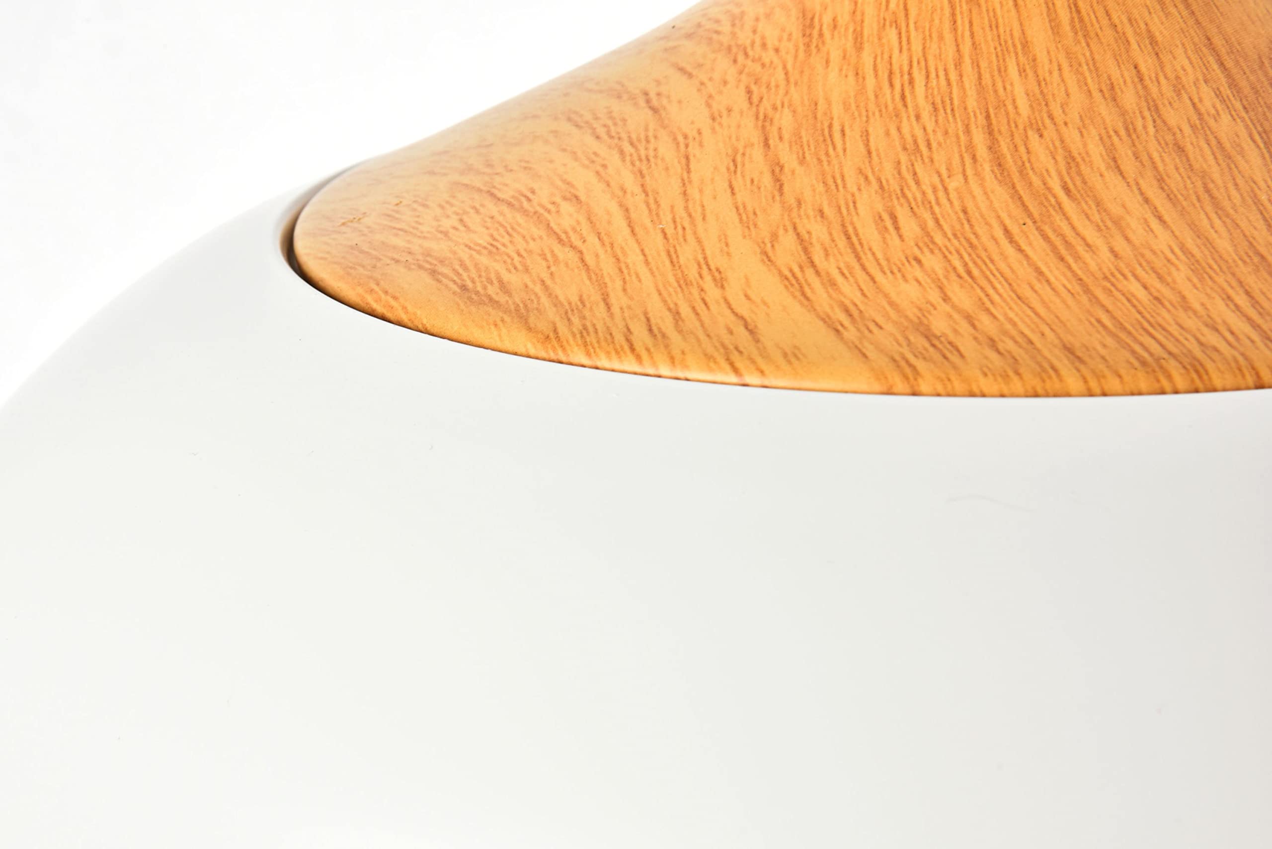 Elegant Lighting Nora Collection Pendant D11.5in H9in Lt:1 Frosted White and Natural Wood Finish