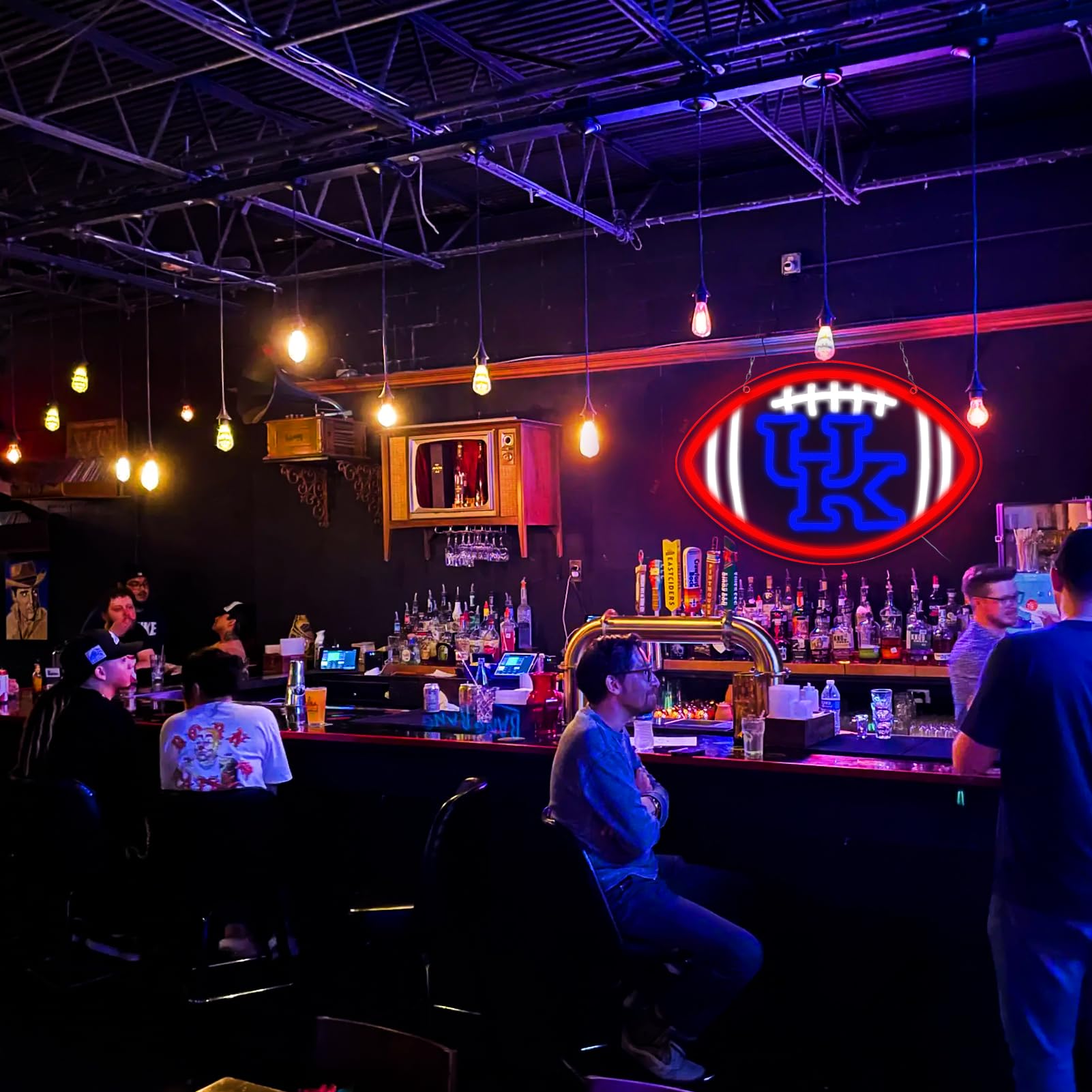 Pugna Football Rugby Neon Signs for Wall Decor University Football Neon Lights for Bedroom Led Business Signs Suitable for Unive