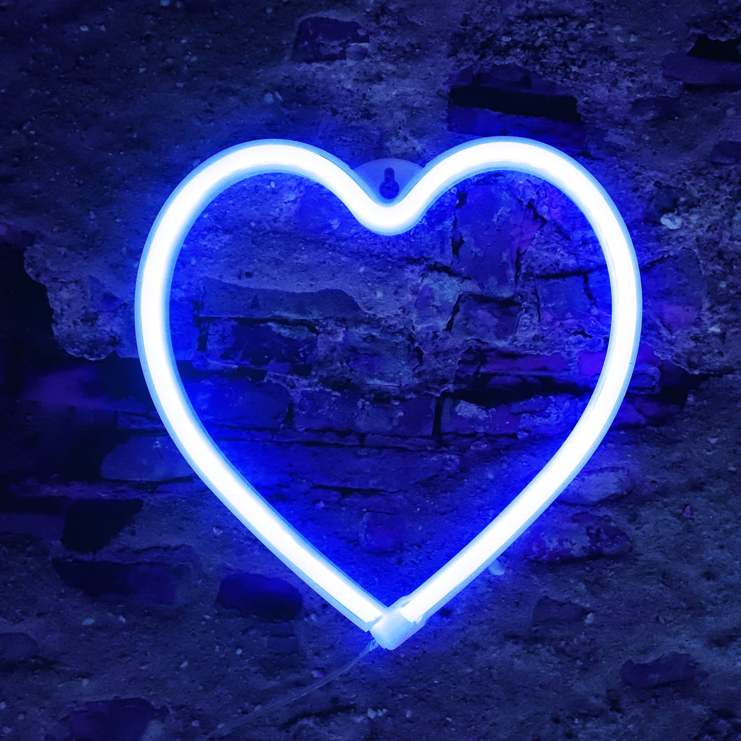 Heart Neon Signs Valentines Day Lights, Love LED Signs USB/Battery Operated Night Lights for Home, Wall, Mothers Day, Wedding, C