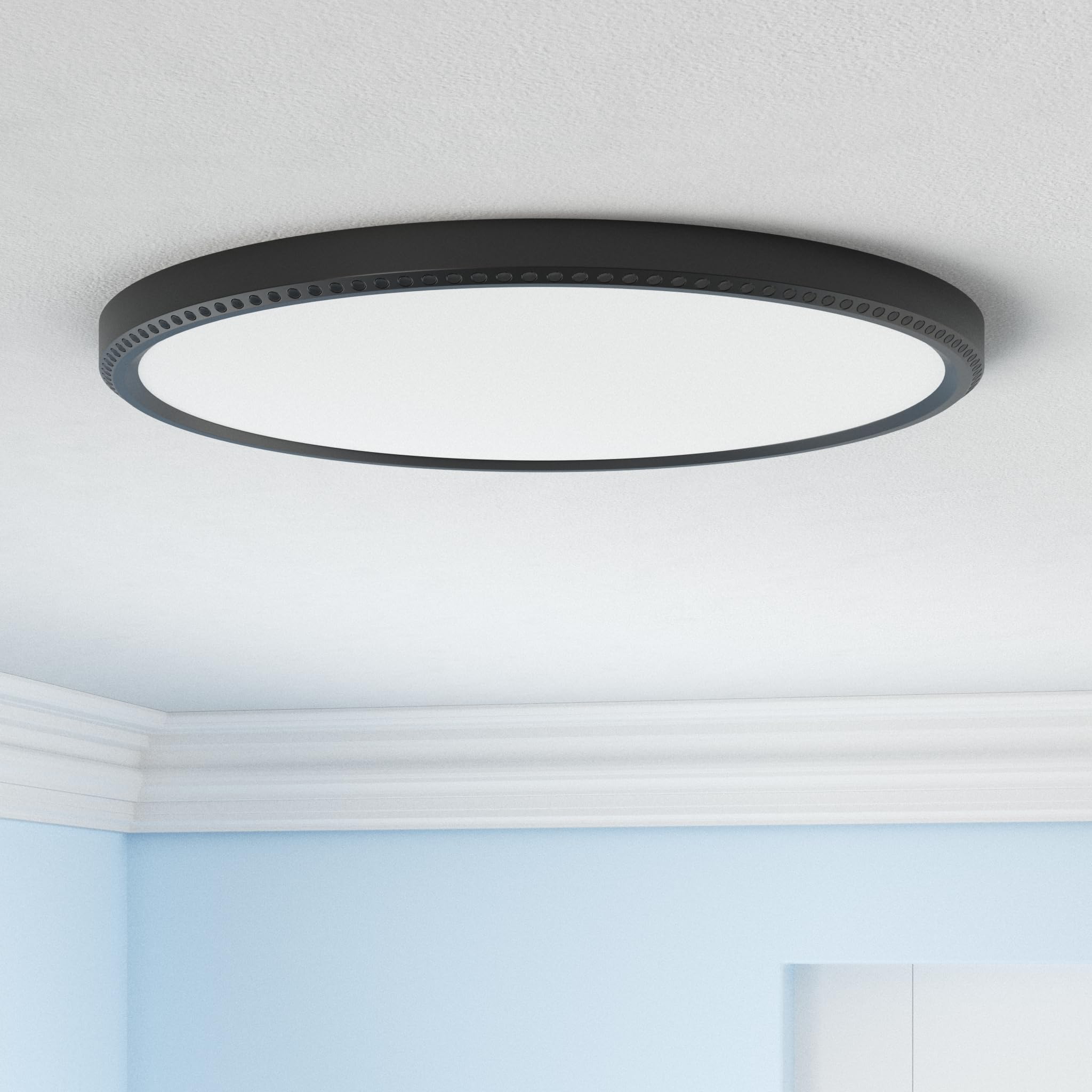 MODERN LED Ceiling Light 28W 3200lm Super Slim 12 inch 5000K Daylight Black, Model LFX-XDD, 12 Pack