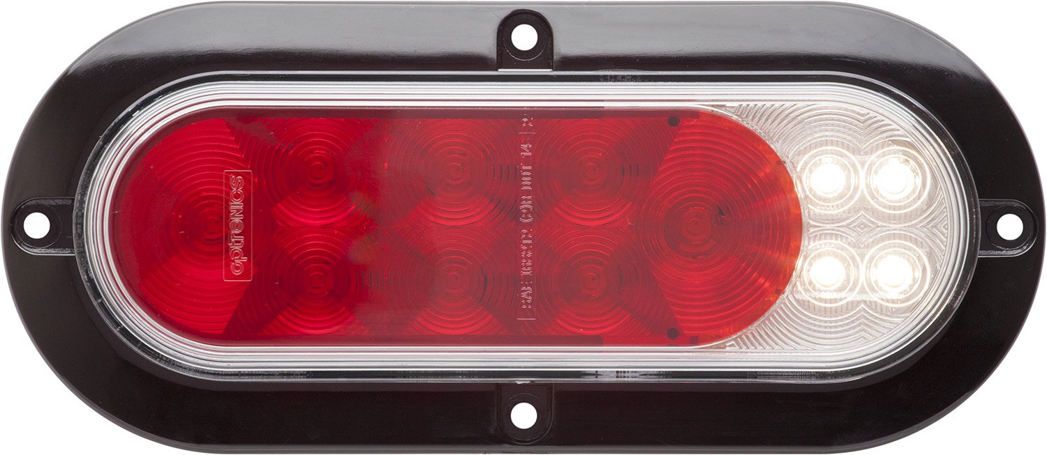 Optronics STL211XRFHB 4" LED Stop/Turn/Tail/Back-Up Light, Red, Polycarbonate