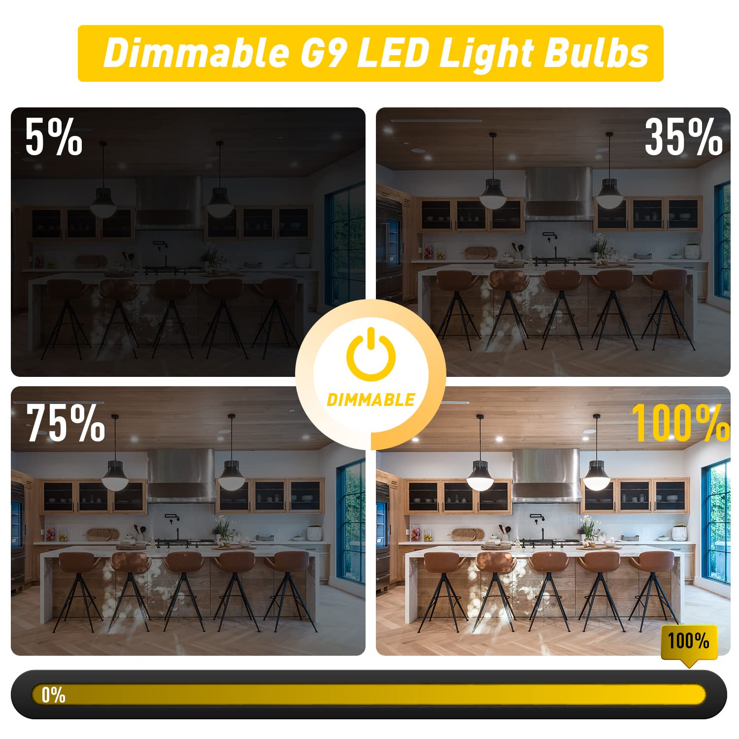 Lososuch Dimmable G9 Led Bulbs 3W 4000K Neutral White (G9 Halogen 20W 25W 30W Equivalent) Ac120V 0-100% Dimming G9 Led Bulbs For