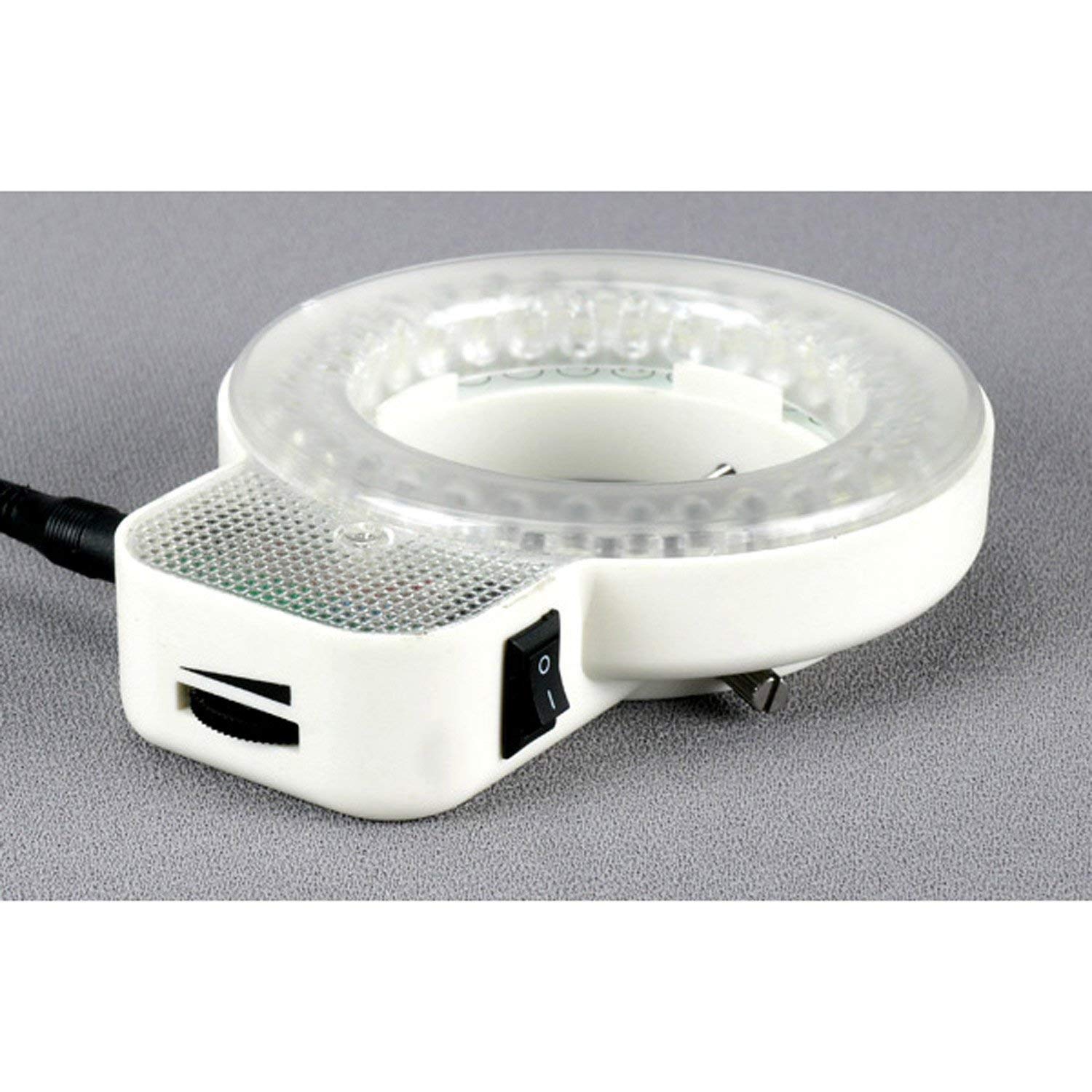 AmScope LED-56S 56 LED Microscope Ring Light with Dimmer, White, Copper Material