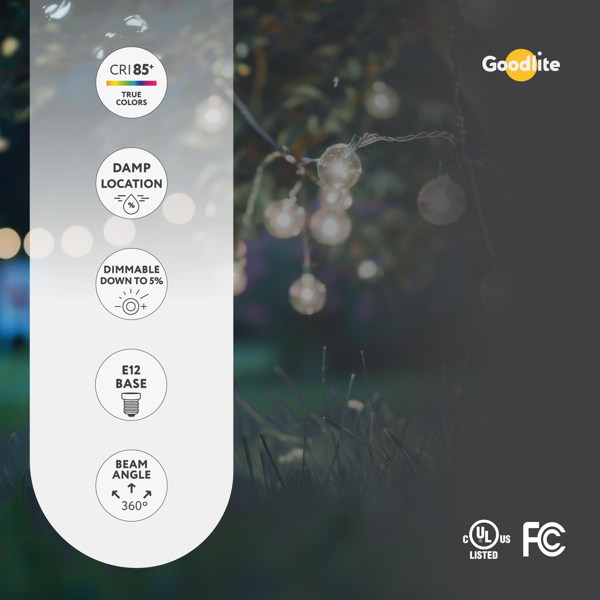 Goodlite C32 LED Chandelier Bulb, Torpedo Tip, 8W (100W Equal), Dimmable, 1050 Lumens, Cool White 4100k, 15k Hours, Eco-Friendly