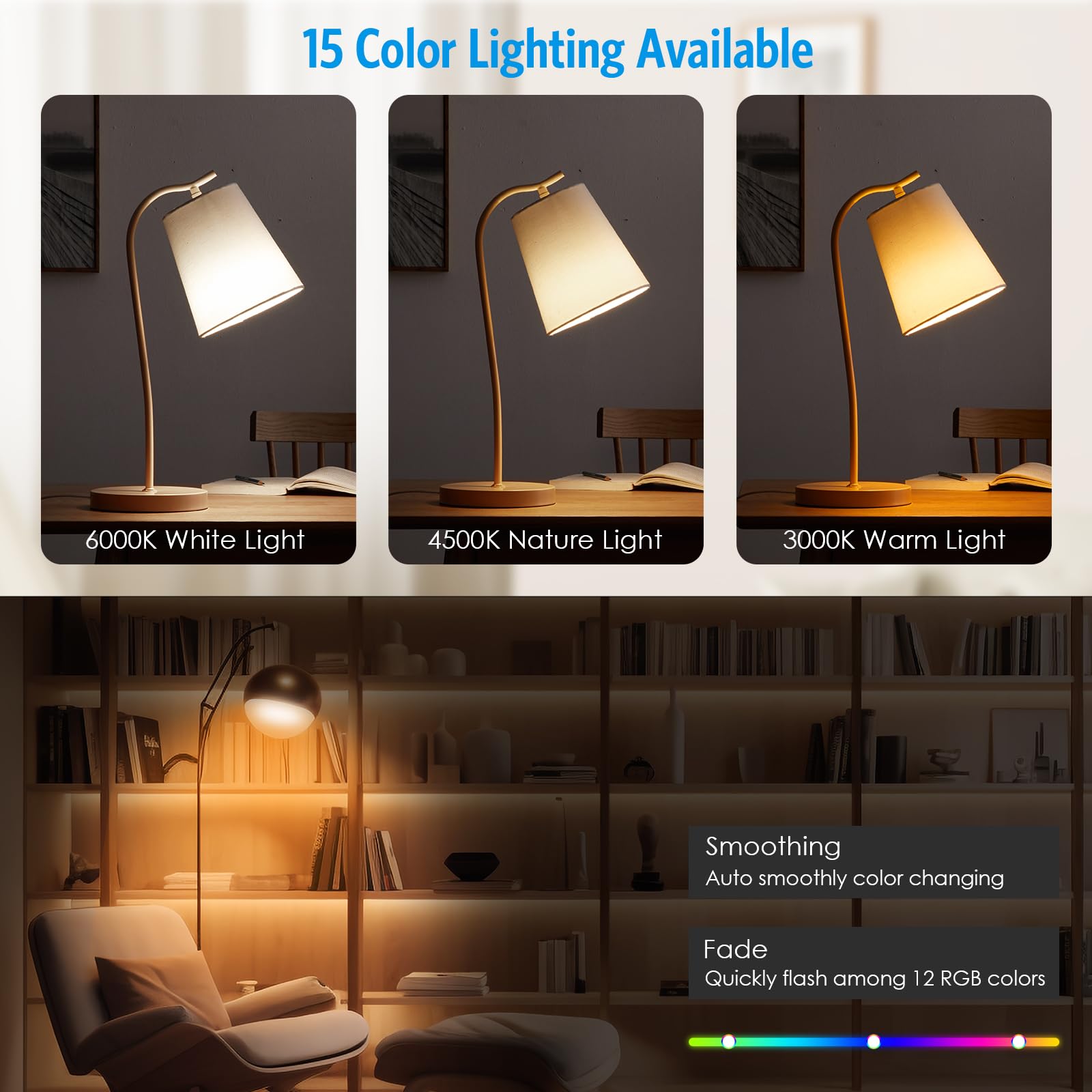 Amir Upgraded Rechargeable Light Bulbs With Remote, E26/E27 Dimmer Led Light Bulbs, Timer And 3 Color Temperatures, Rechargeable