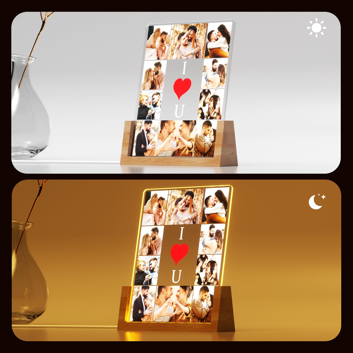 Ecavboc Personalized Photo Gifts Unique For Newlyweds Men Women, Best Present For Wedding, Bridal Shower, Engagement, Anniversar