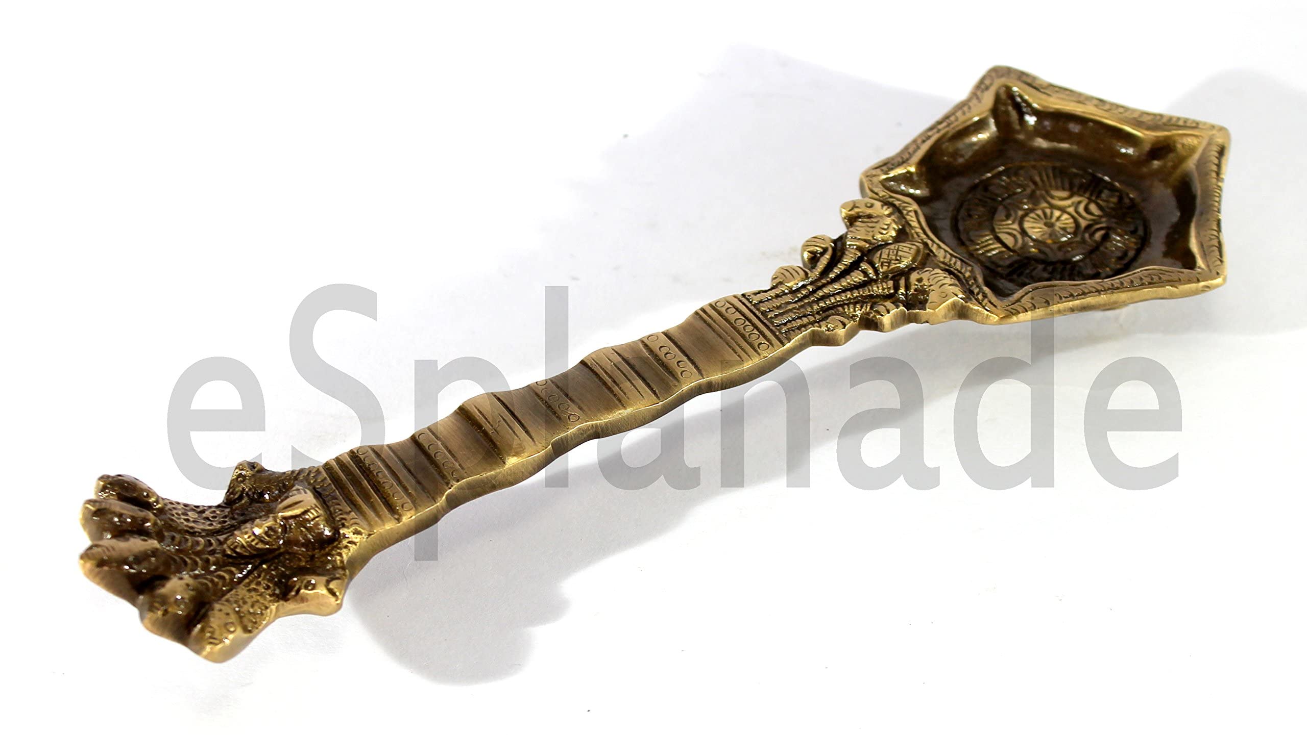 Esplanade Brass Panchmukhi Nag Head Diya | 8.5 Oil Lamp | Golden Decor