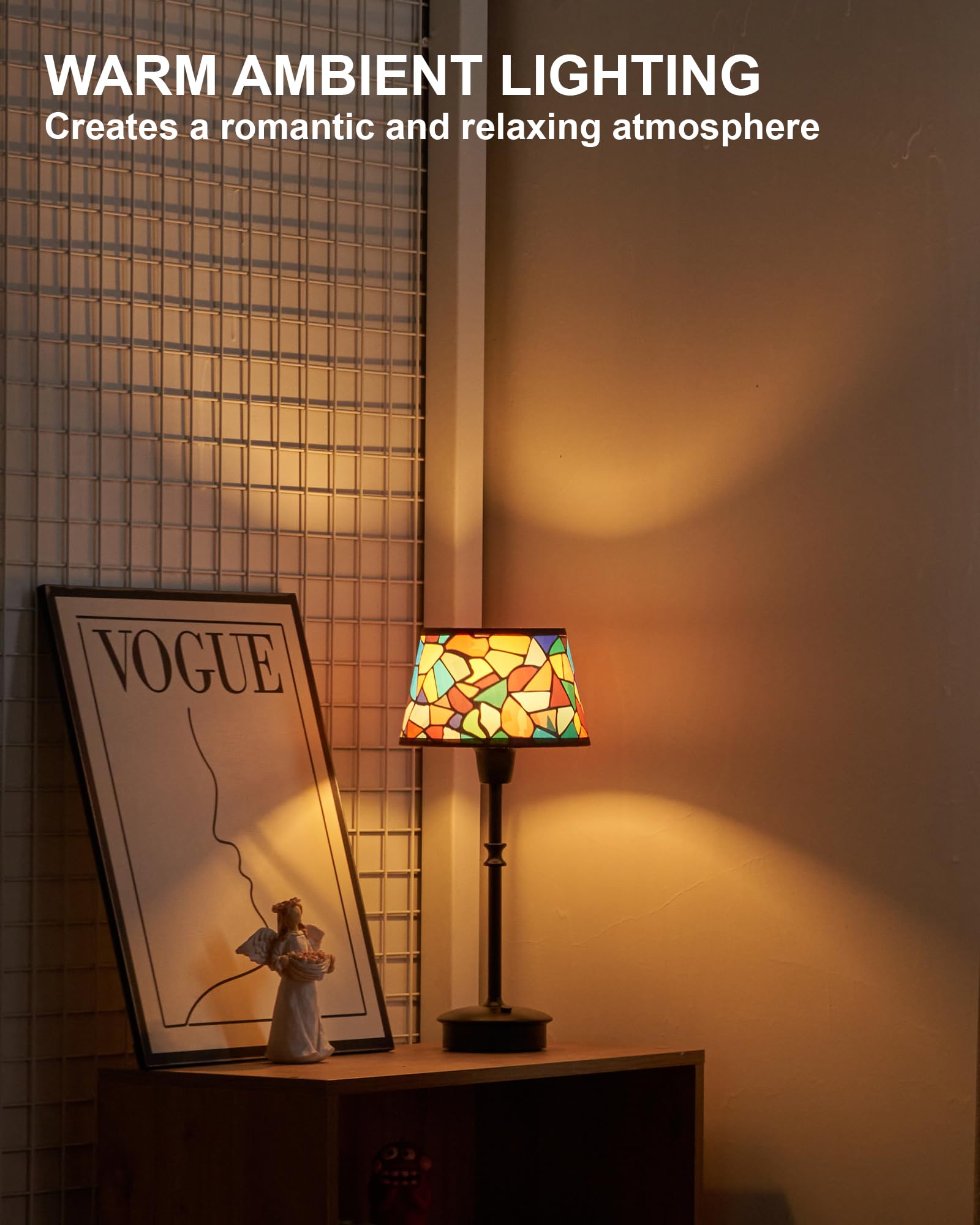 Cordless Table Lamp With Dimmer, Rechargeable 5200Mah Small Battery Operated Lamp, Touch Bedside Nightstand Light, Warm Accent A