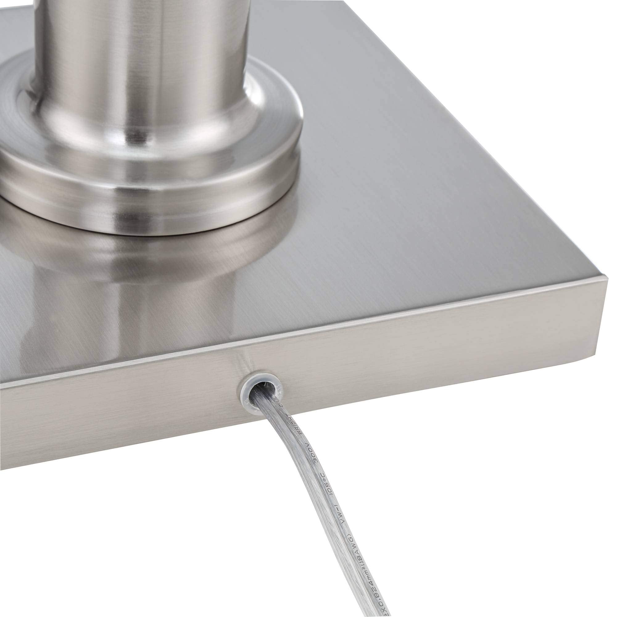 Regency Hill Jenson Traditional Adjustable Pharmacy Light Floor Lamp Swing Arm Standing Base 54'' Tall Brushed Nickel Silver Met