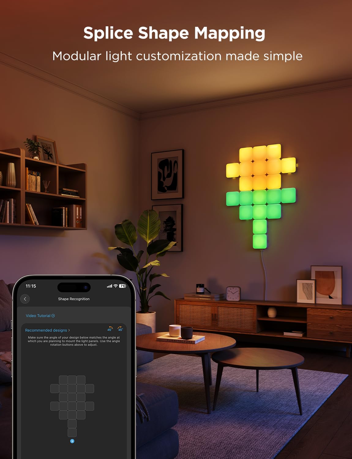 Govee Mini Panel Lights, Rgbic Wall Lights, Smart Led Wall Panels, Works With Matter, Alexa, Google Assistant, Sync With Music,