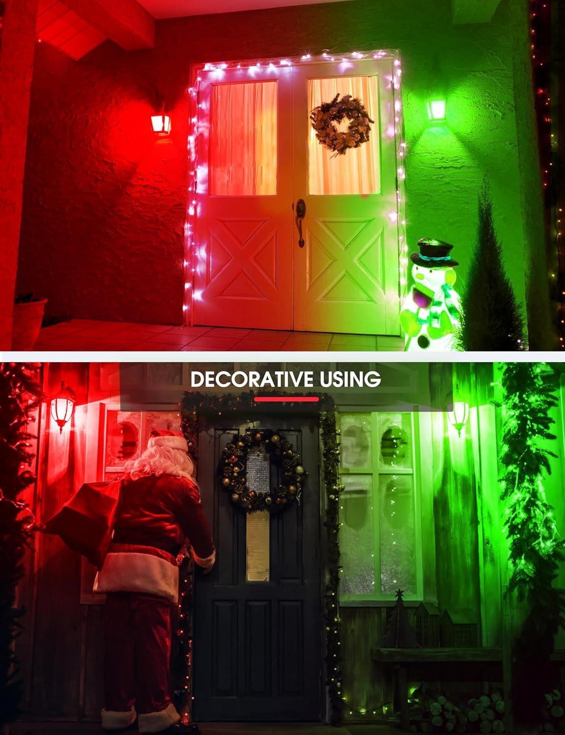 A19 Red Green Led Light Bulb For Helloween Decoration  9W (60 Watt Equivalent)  Energy Efficient Bulbs  E26 Standard Base  Colored Light Bulbs For Party Decoration  Porch  Home Lighting  4-Pack