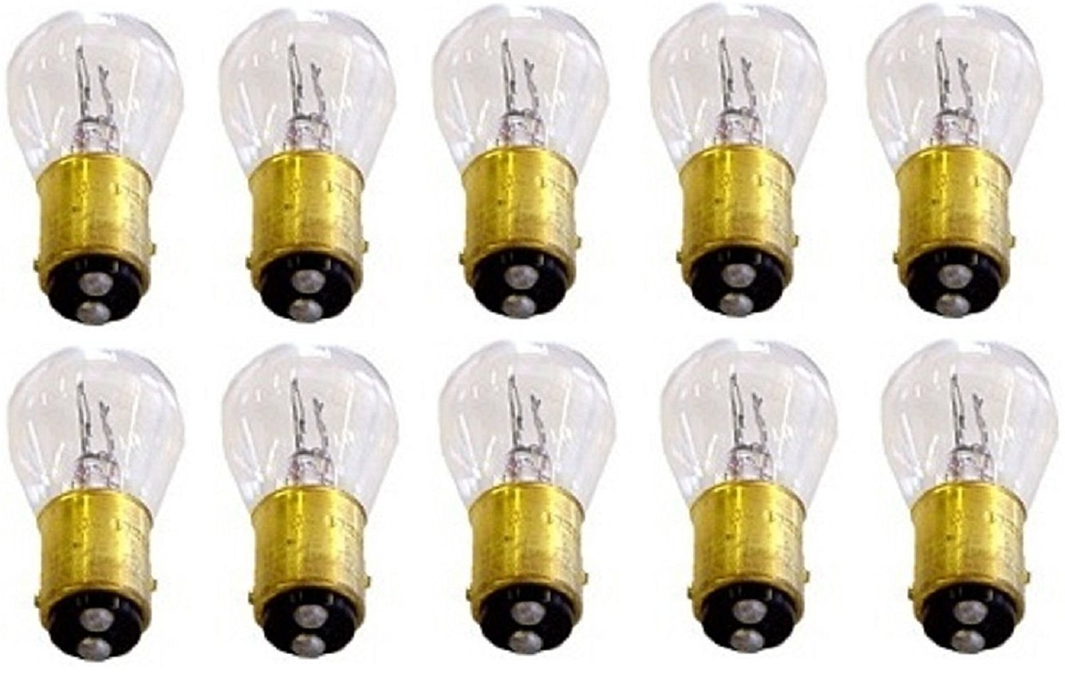 CEC Industries #1158 Bulbs, 6.4/7 V, 16.57/5.25 W, BA15d Base, S-8 shape (Box of 10)