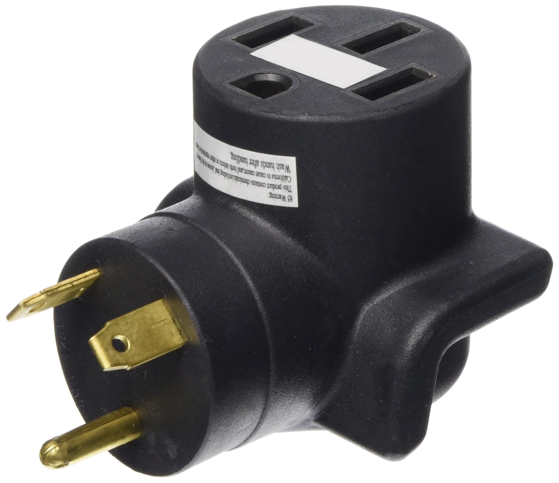 AP Products Voltec 16-00582 Heavy-Duty 90° Molded Adapter, 30M - 50F