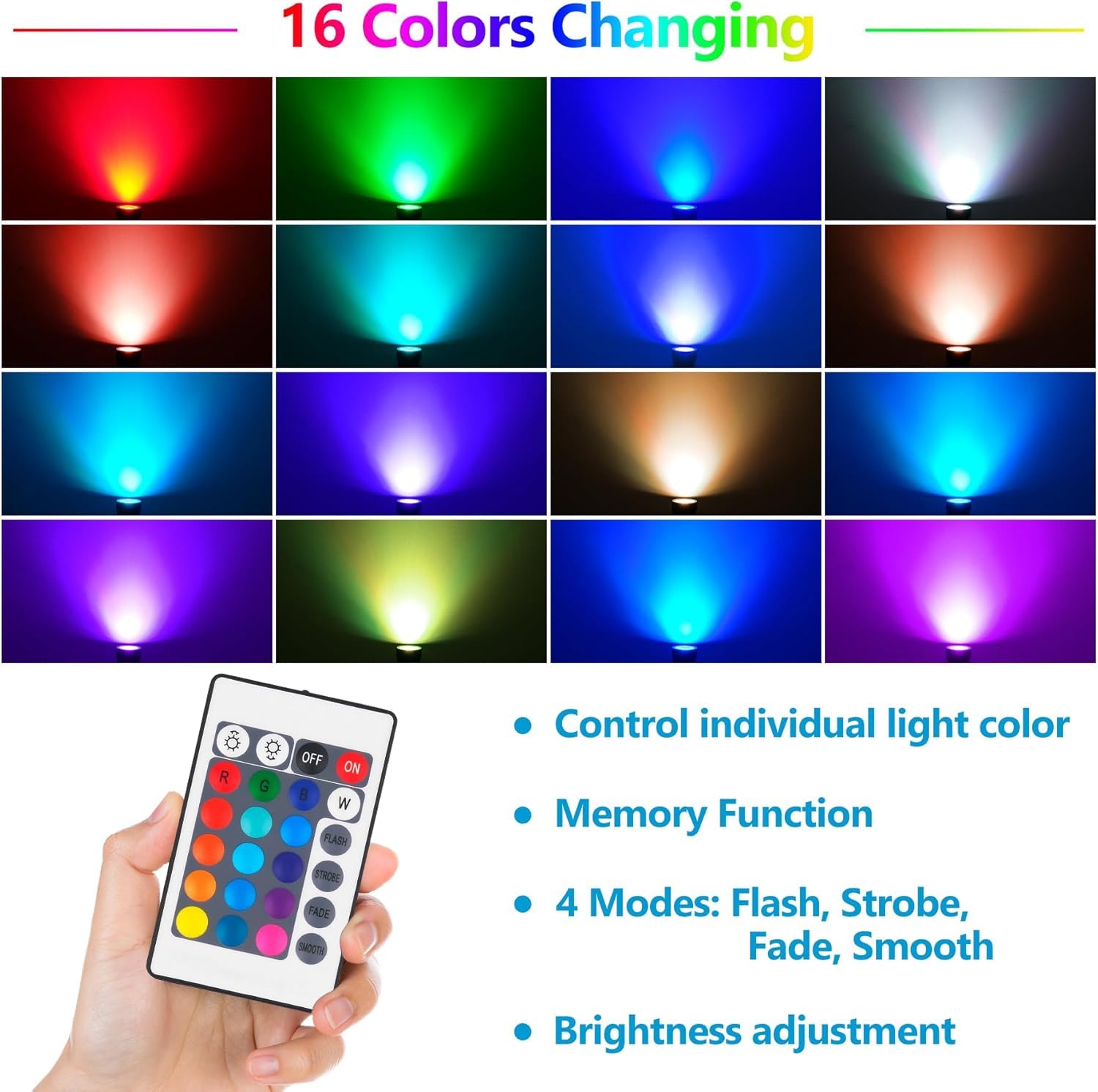 Crepow Rgbw Color Changing Landscape Lights With Remote, 12V Low Voltage, 6-In-1 For Garden, Yard