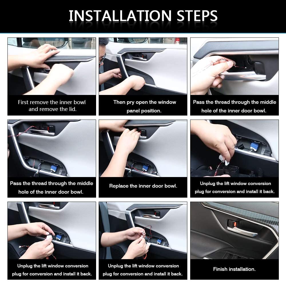 Powerty Led Light Inner Door Handle For Toyota Rav4 2025 2024 2023 2022 2021 2020 2019 Accessories Bowl Mood Lighting Decorative