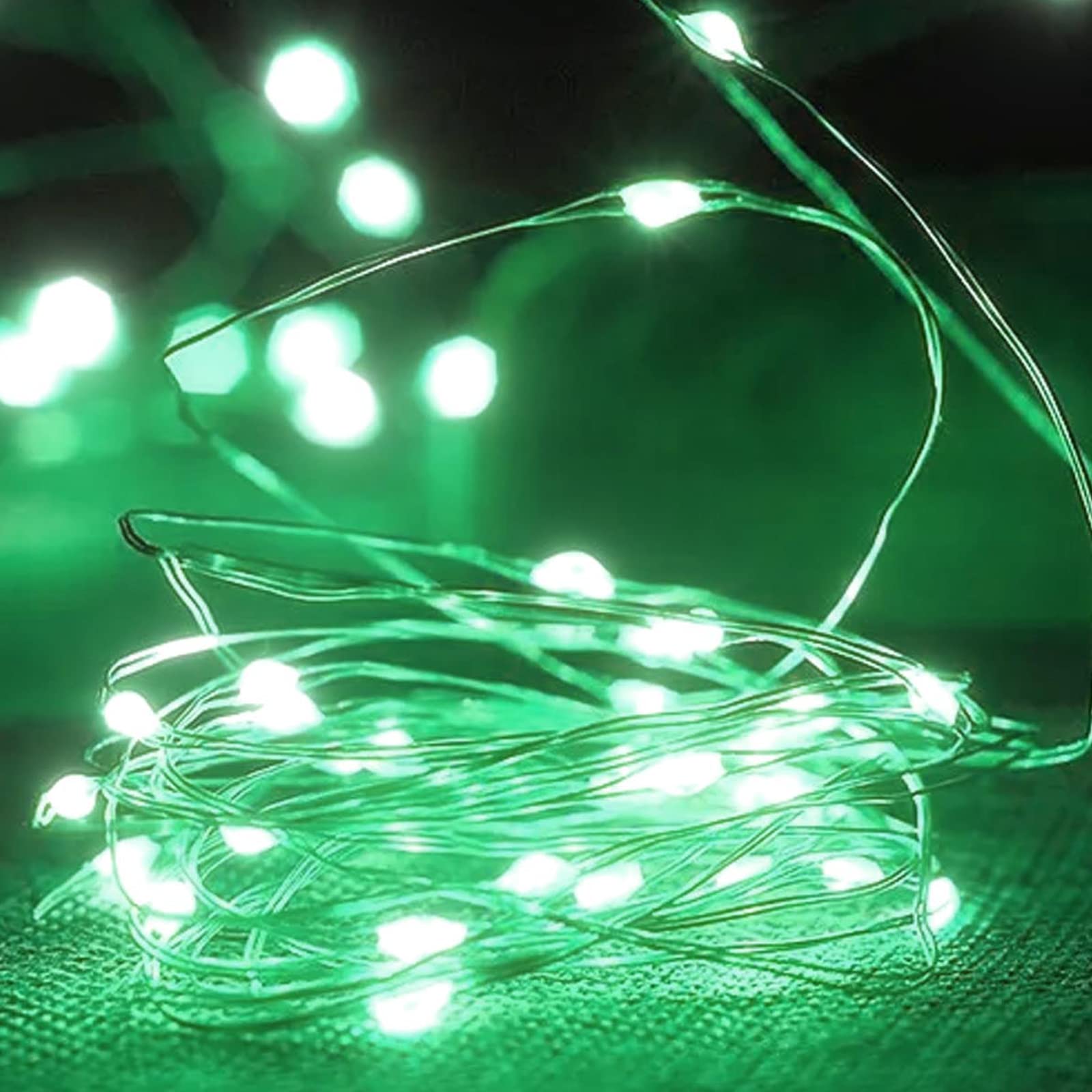 Green Fairy Lights Plug in 2 Pack, 8 Modes 33ft 100 LED Firefly Twinkle String Lights, USB Mini Small Cute Christmas Tree Twinkling Lights for Indoor Bedroom Party St.Patrick Day Décor (Green, 2)