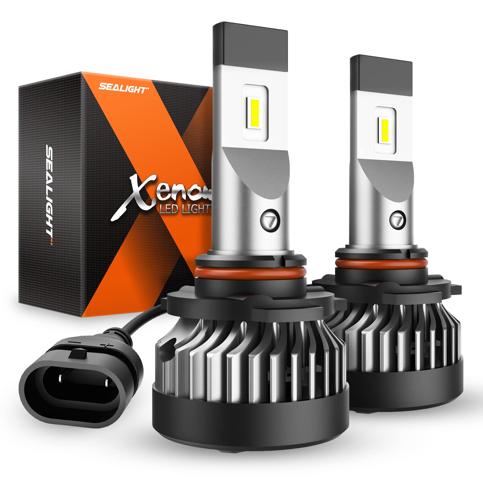 SEALIGHT H10 LED Fog Light Bulbs 10000 Lumens 20W H10/9140/9145 6500K Cool White with Turbo Fan, Pack of 2