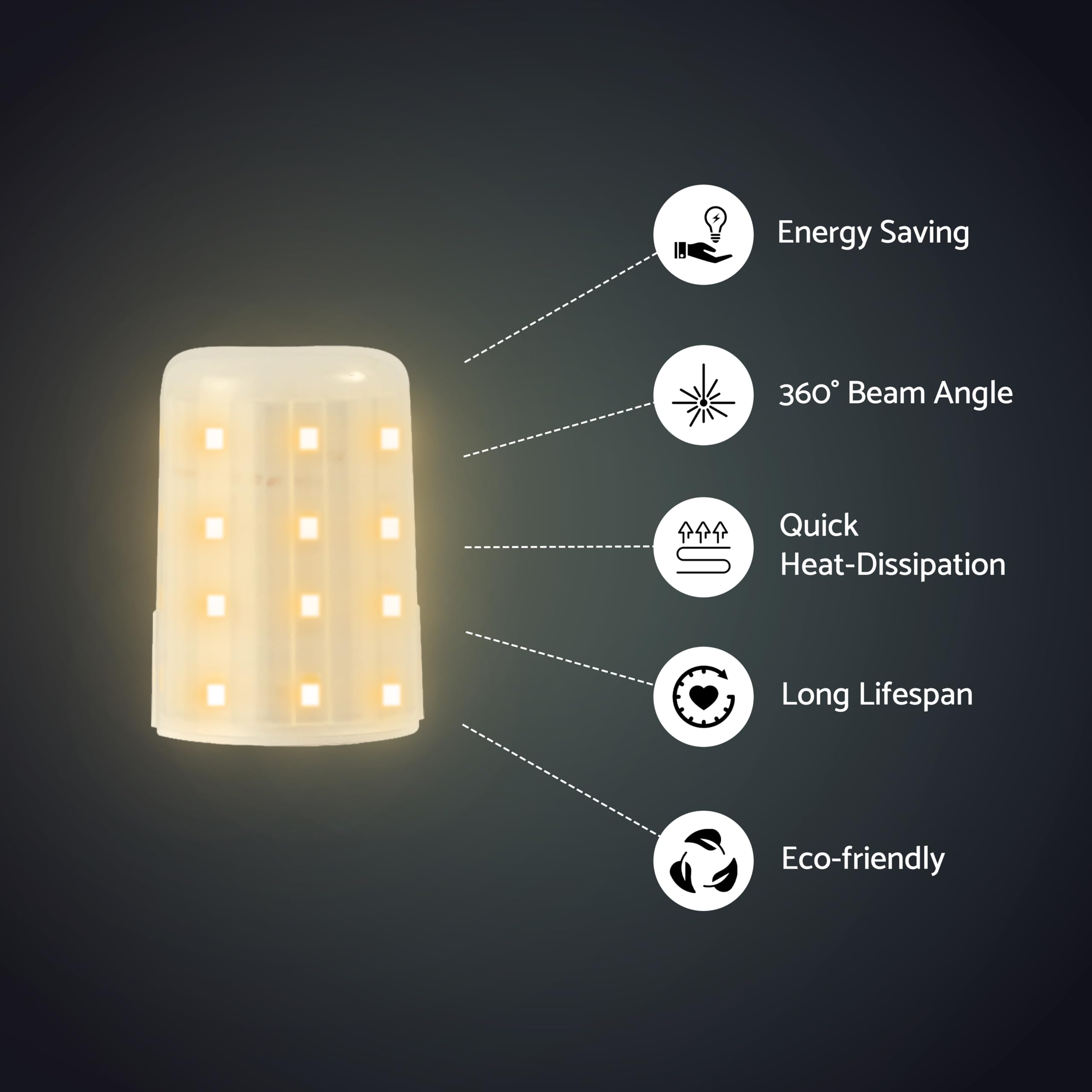 Tech Lighting Led Bi-Pin Replacement Module, Dimmable Led, 3000K, 550 Lumens, Easy To Install, Long Lasting, Energy-Saving, Damp Rated, Gy 6.35 Socket (Short)