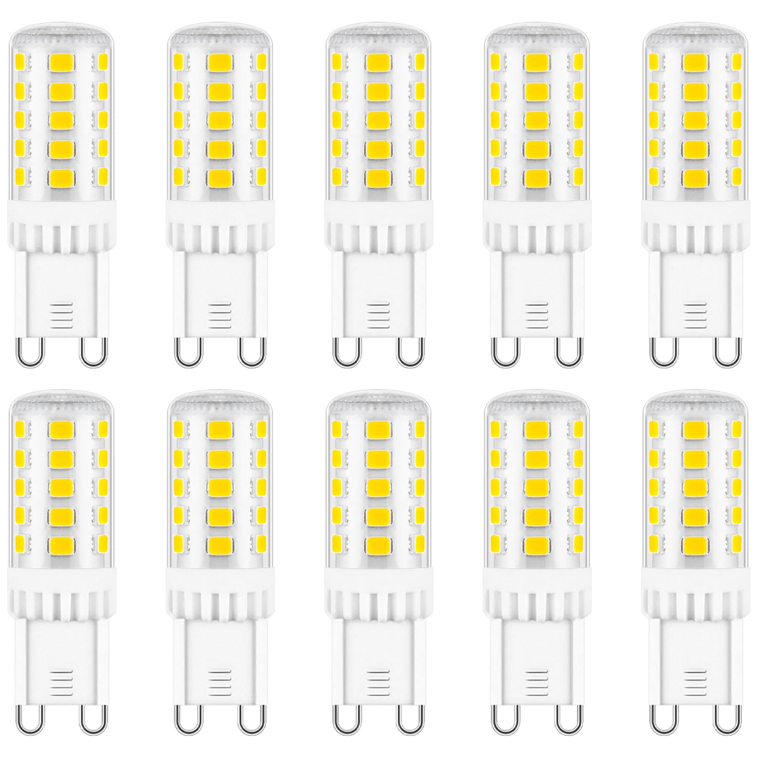Maelsrlg G9 Led Bulb Dimmable, 40 Watt Equivalent, Daylight 6000K, T4 4W 400Lm, G9 Bi-Pin Base Light Bulbs For Chandelier, Vanit