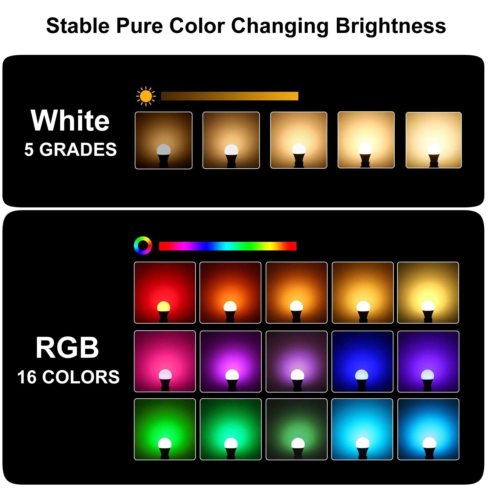 Thinkmro Rgbw Bulbs10W (85W Equivalent),A19 E26/27 Multiple Color Changing Light Bulb With Remote,Led Lamp Replace,Warm White,Di