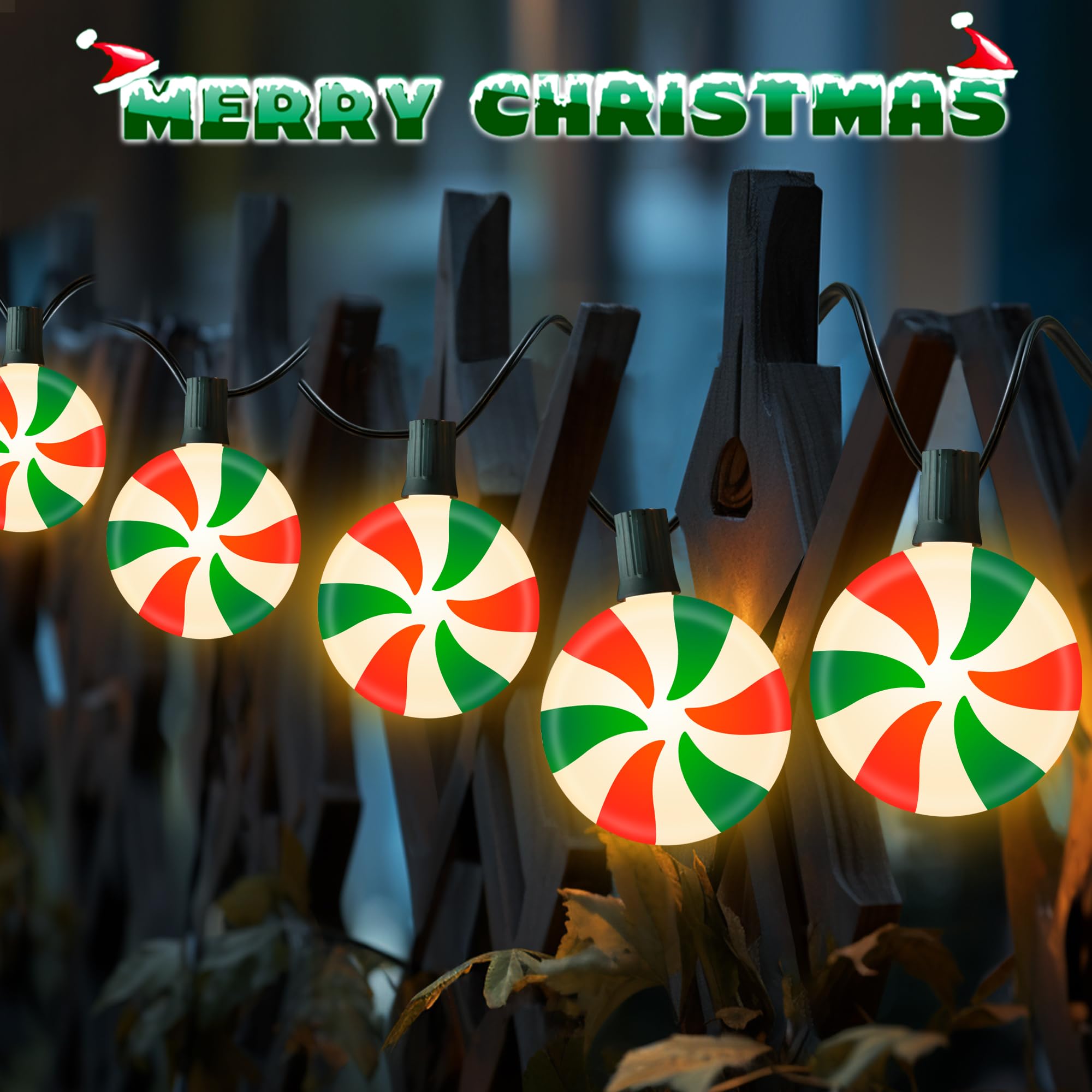 Ultimate Unicorn Christmas Lollipop Pathway Lights For Garden Christmas Decoration Red And Green, 10 Led Peppermint String Light