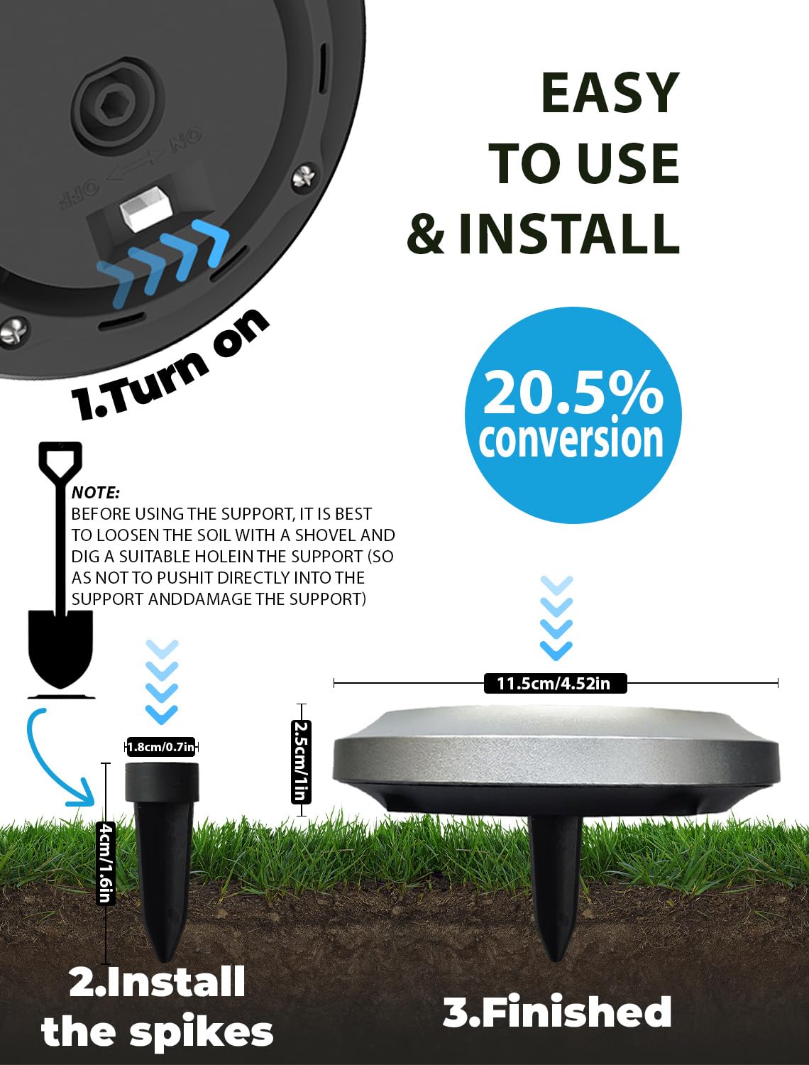 Sennycat Solar Lights Outdoor - 8Pcs Waterproof Led Disk Lights For Landscape Walkway & Lawn