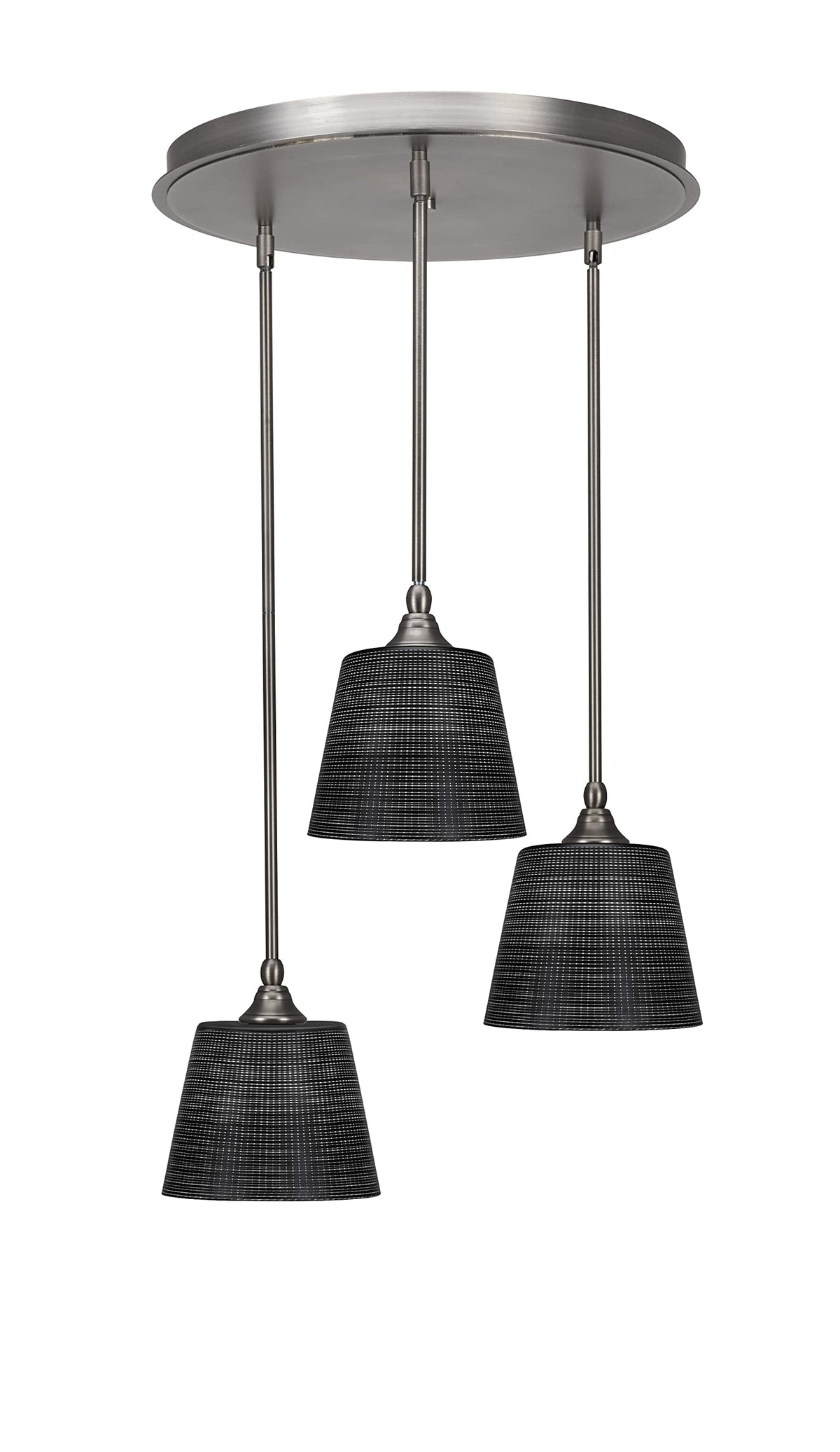 Empire 3 Light Cluster Pendalier in Brushed Nickel Finish (2183-BN-4089)