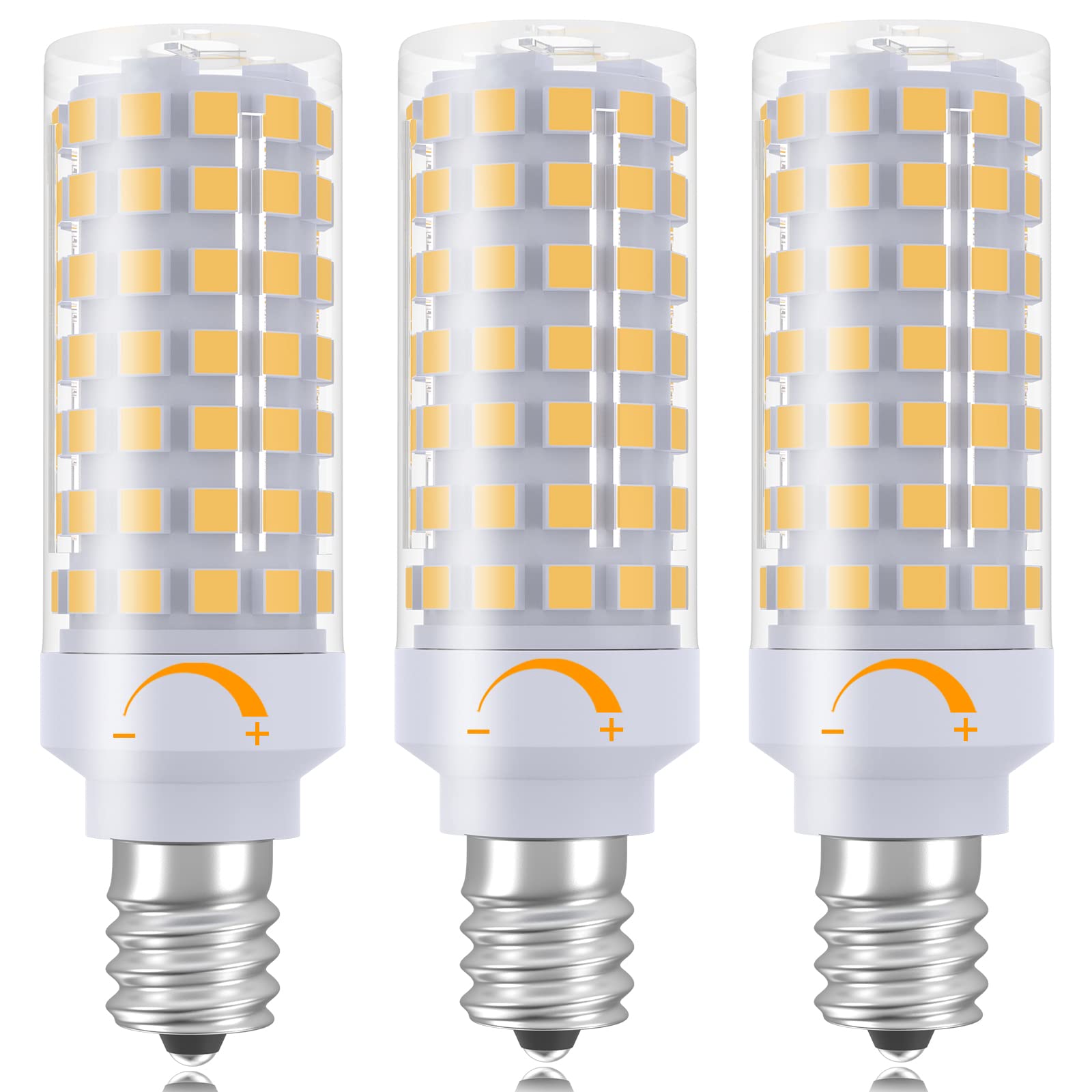 E12 Led Bulb Dimmable 7W Equivalent To E12 Candelabra Bulb 60 Watt, Warm White 3000K, T6 Small Base 120V 630Lm C7 Led Candle Lig