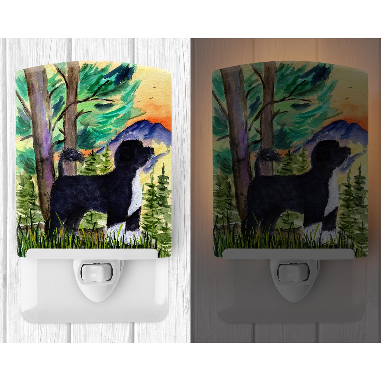 Carolines Treasures Ceramic Night Light, Portuguese Water Dog, UL-Certified, 6x4x3 inches, Model SS8429CNL, Multicolor